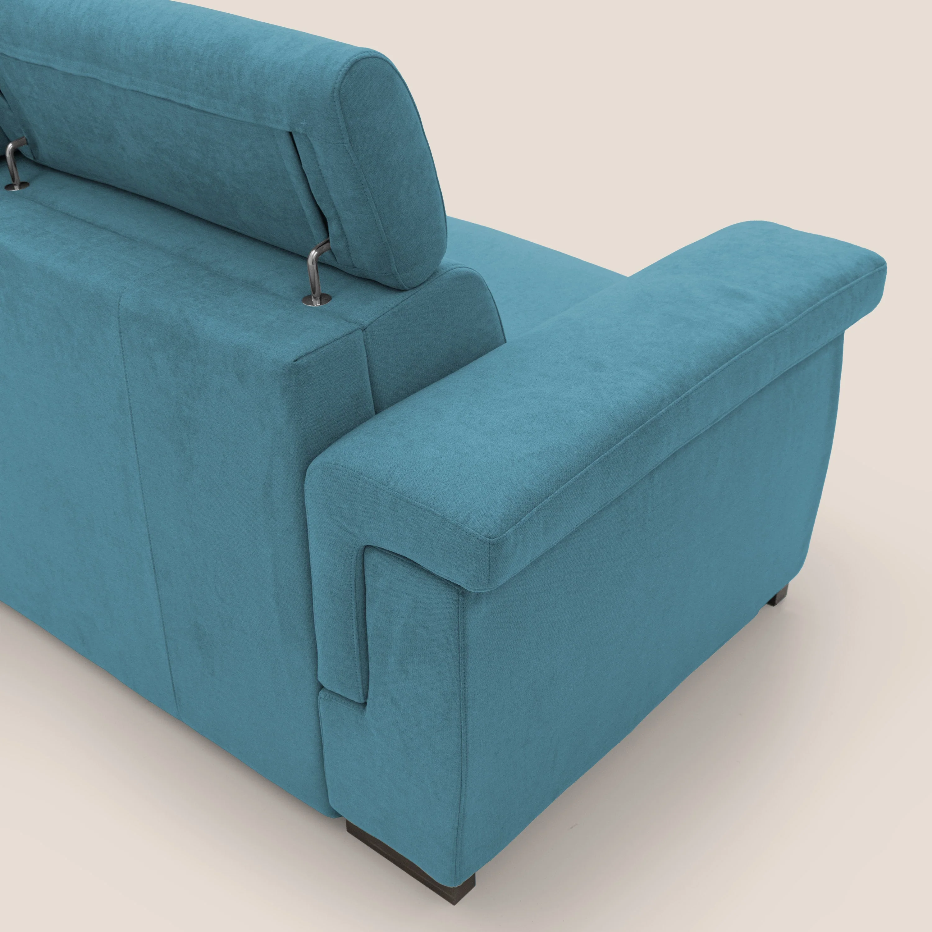 Bjorn CanapĂ© convertible avec matelas H 18cm et tĂȘtiĂšres rĂ©glables en tissu impermĂ©able T02 bleu ciel - Image 6