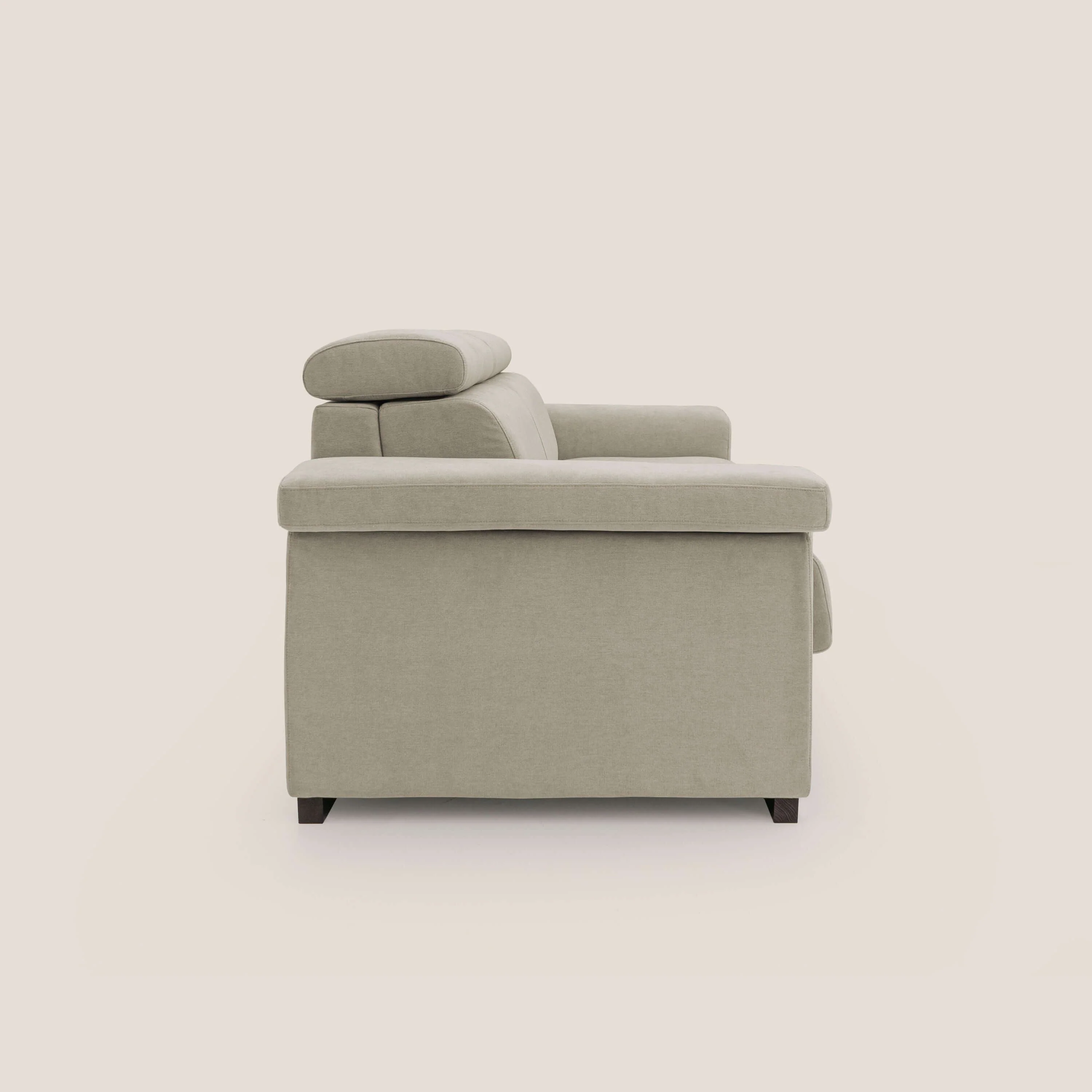 Bjorn Canapé convertible avec matelas H 18cm et têtières réglables en tissu imperméable T02 crème - Image 10