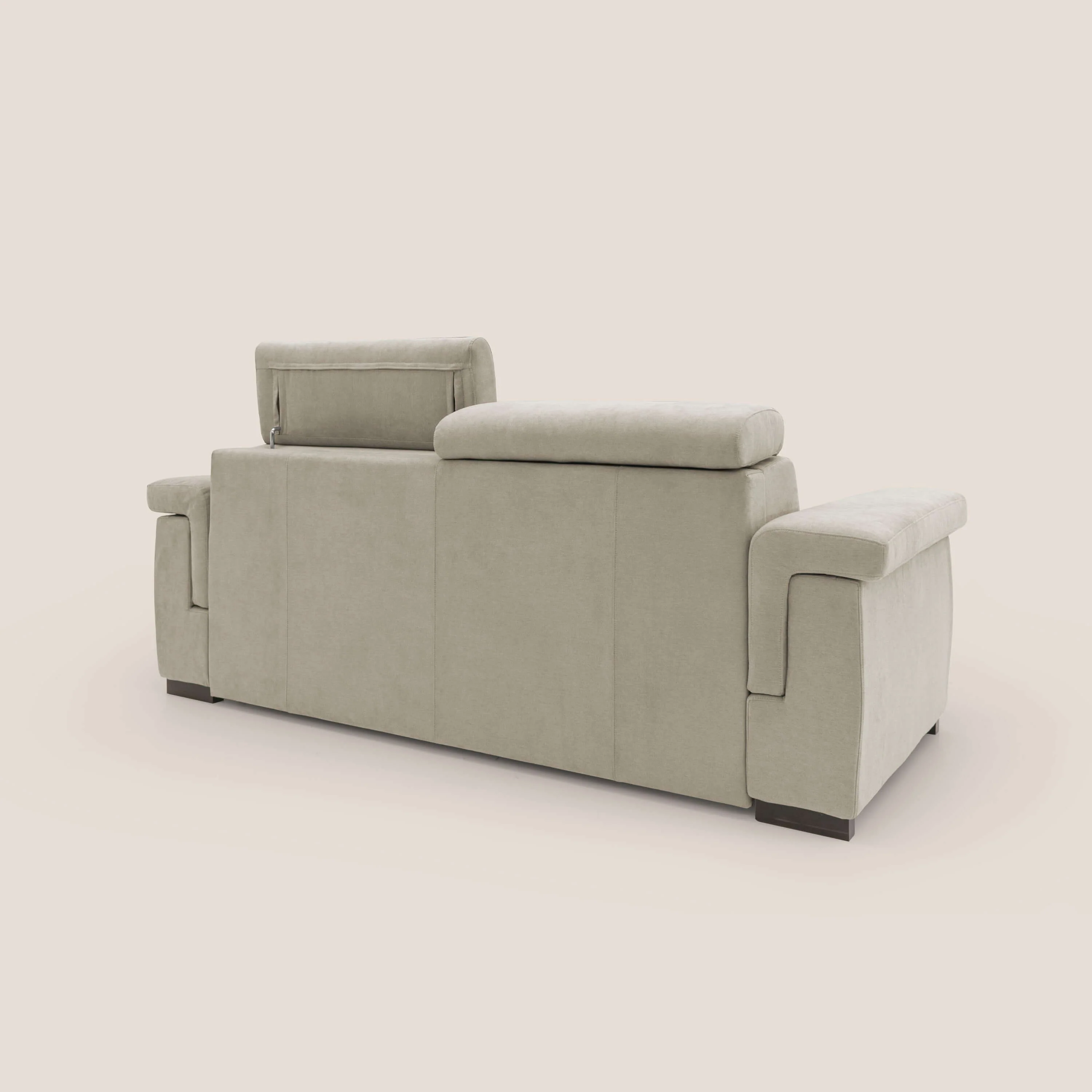 Bjorn Canapé convertible avec matelas H 18cm et têtières réglables en tissu imperméable T02 crème - Image 11