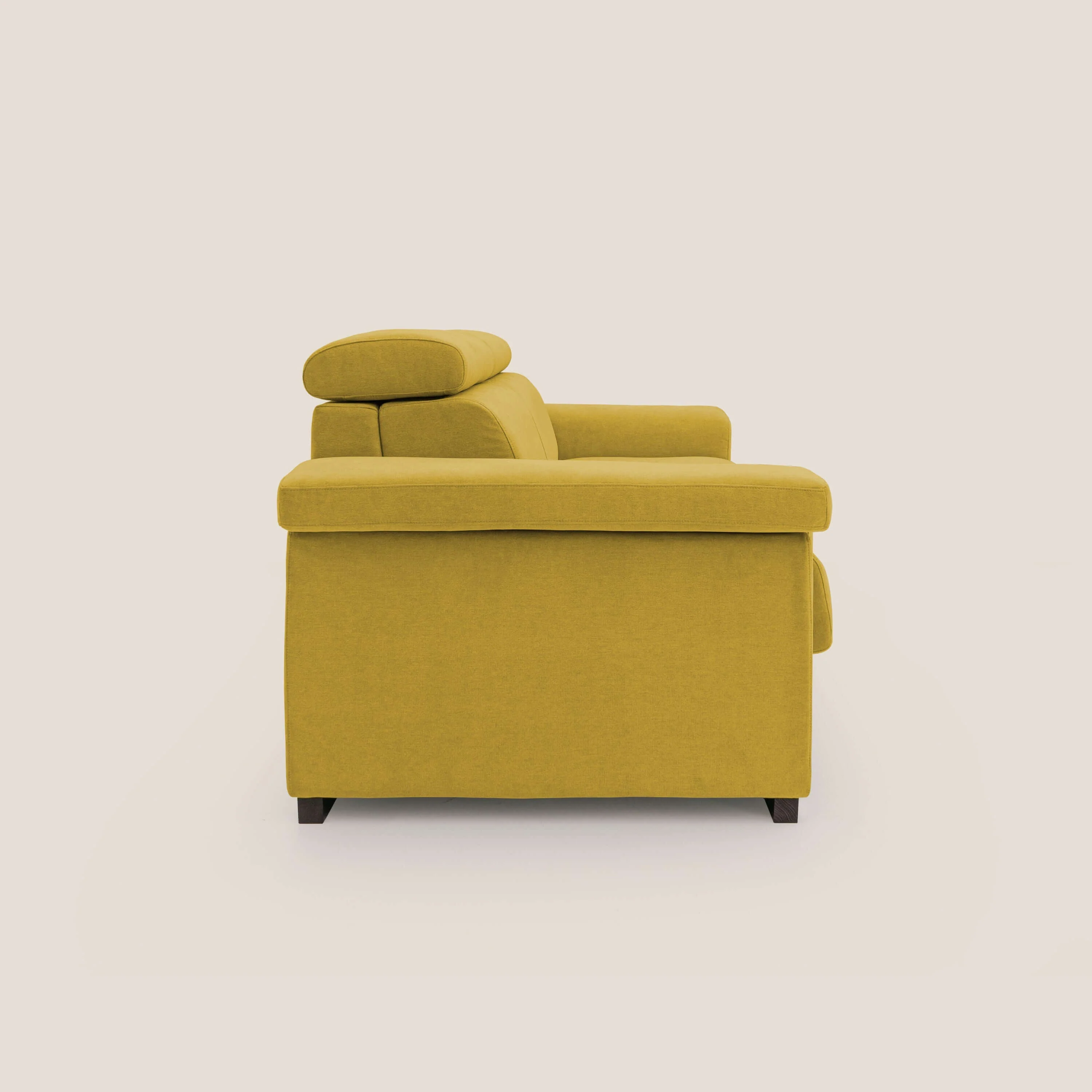 Bjorn Canapé convertible avec matelas H 18cm et têtières réglables en tissu imperméable T02 jaune - Image 10