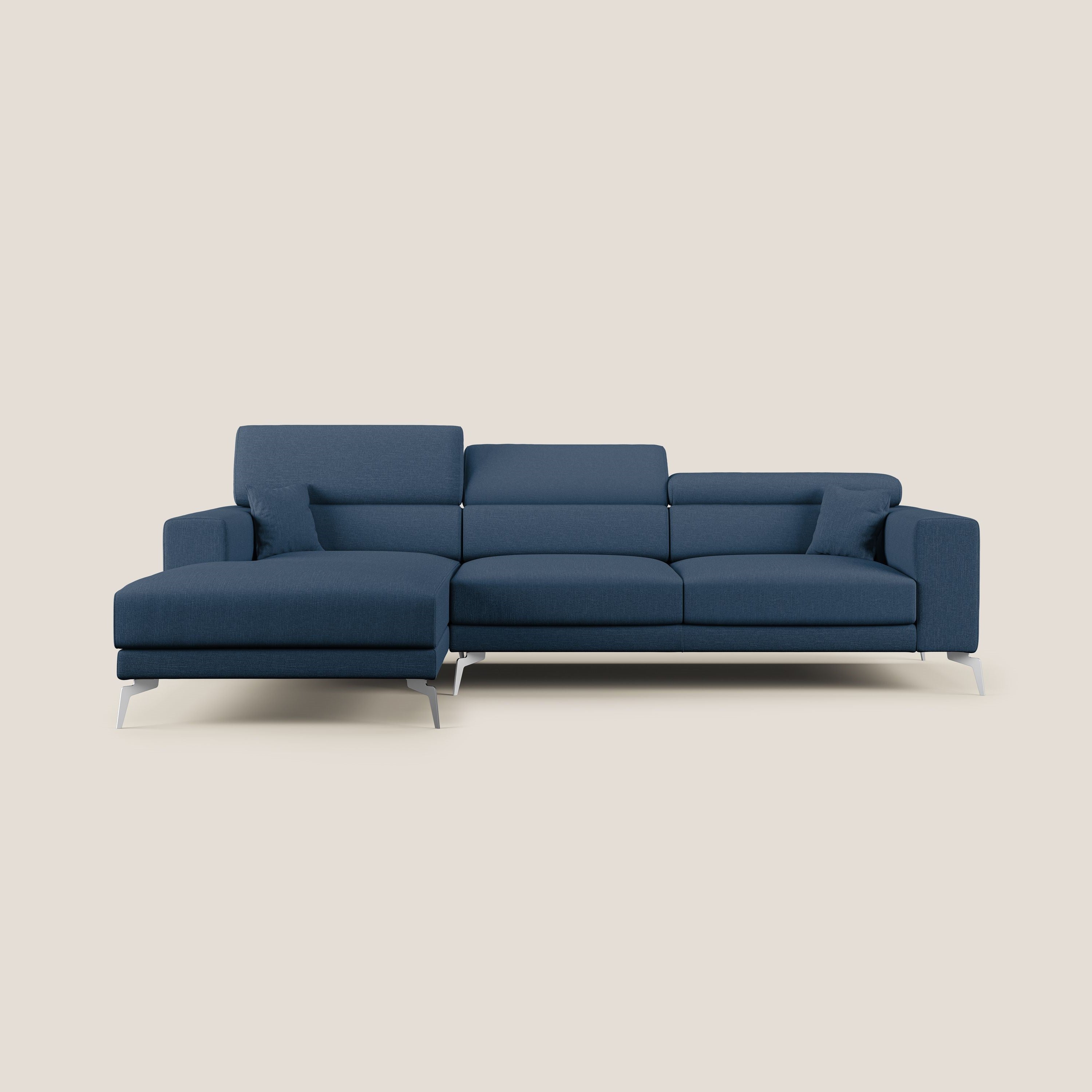 Blade Canapé d'angle avec têtières  inclinables en tissu imperméable T13 bleu - Image 9