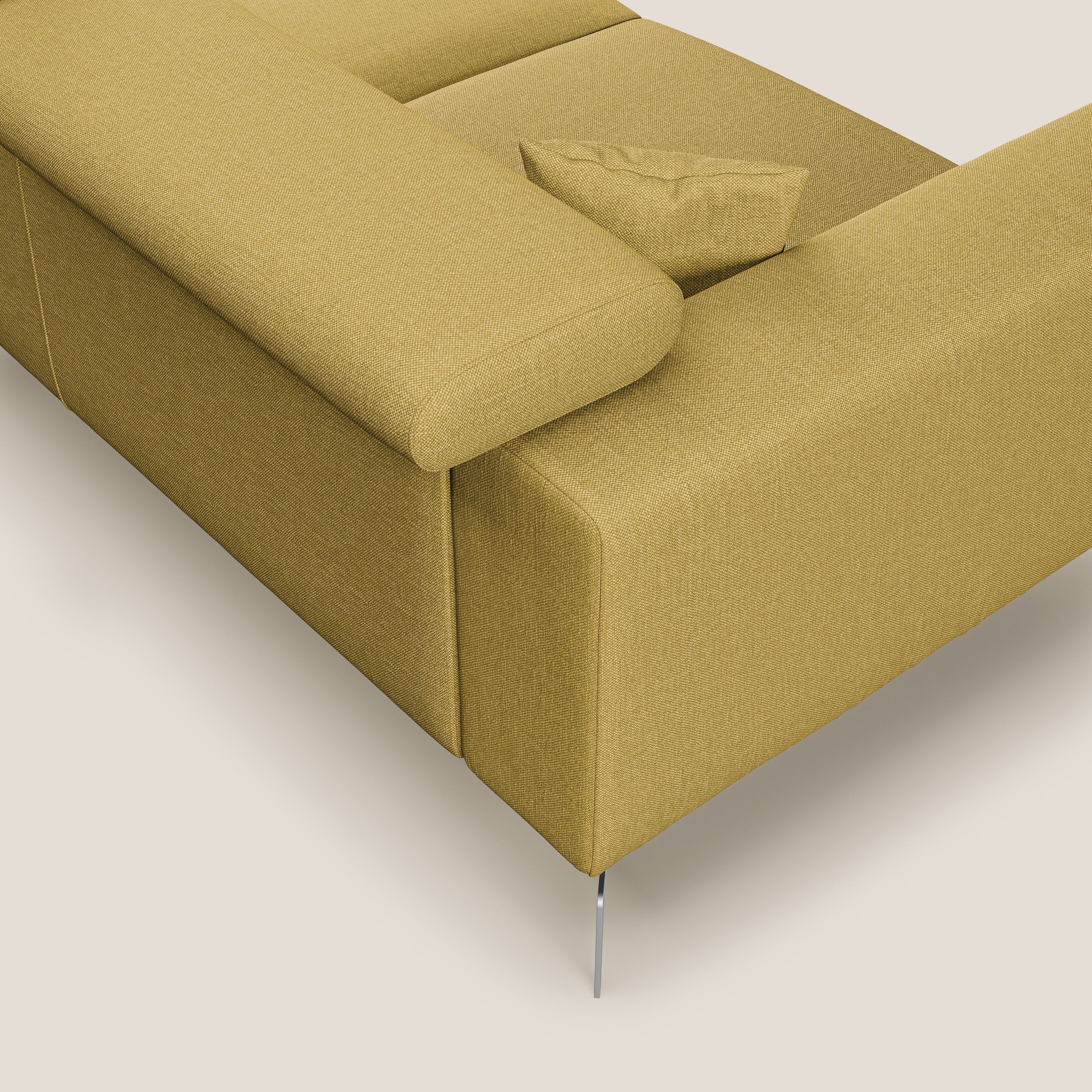 Blade Canapé d'angle avec têtières  inclinables en tissu imperméable T13 jaune - Image 6