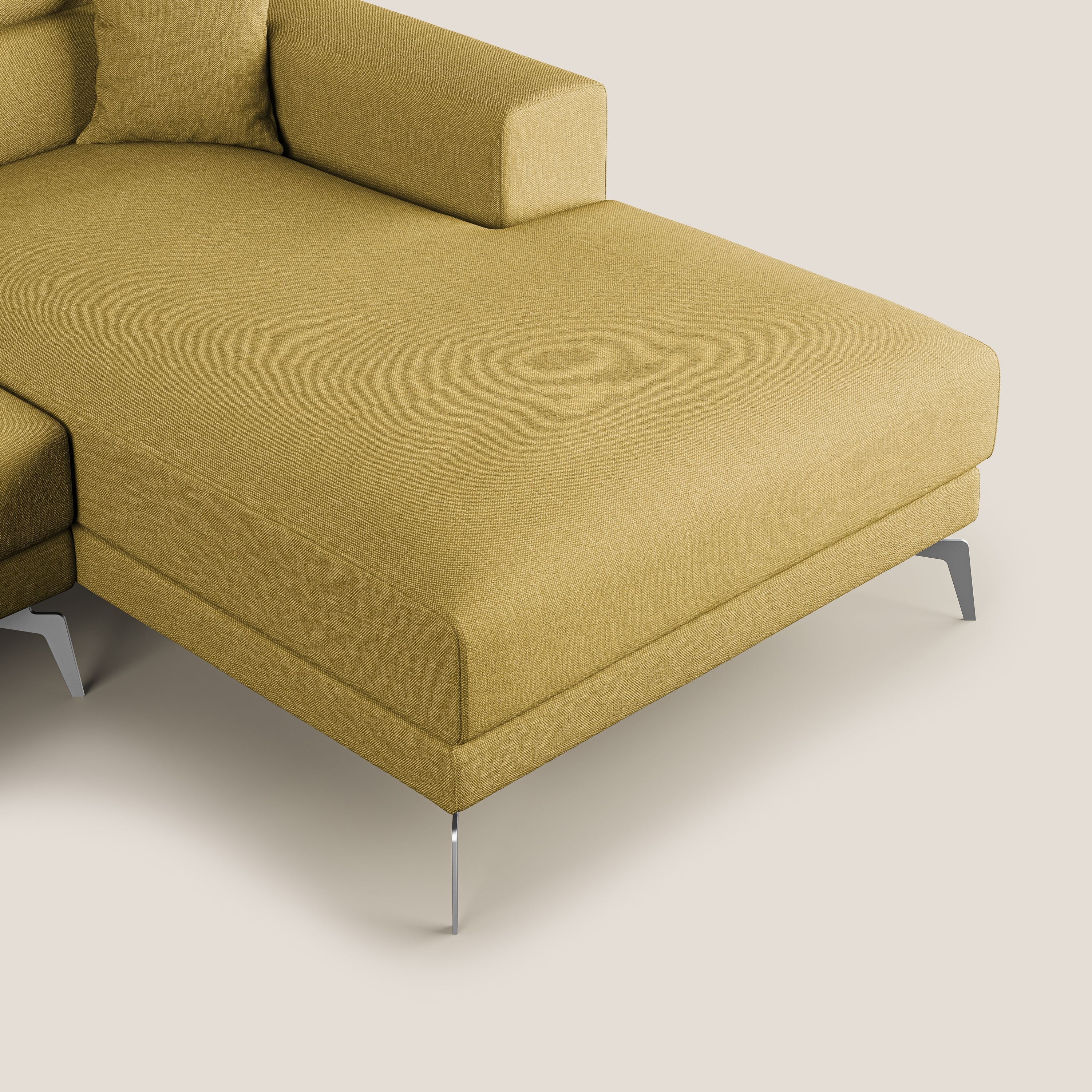 Blade Canapé d'angle avec têtières  inclinables en tissu imperméable T13 jaune - Image 7
