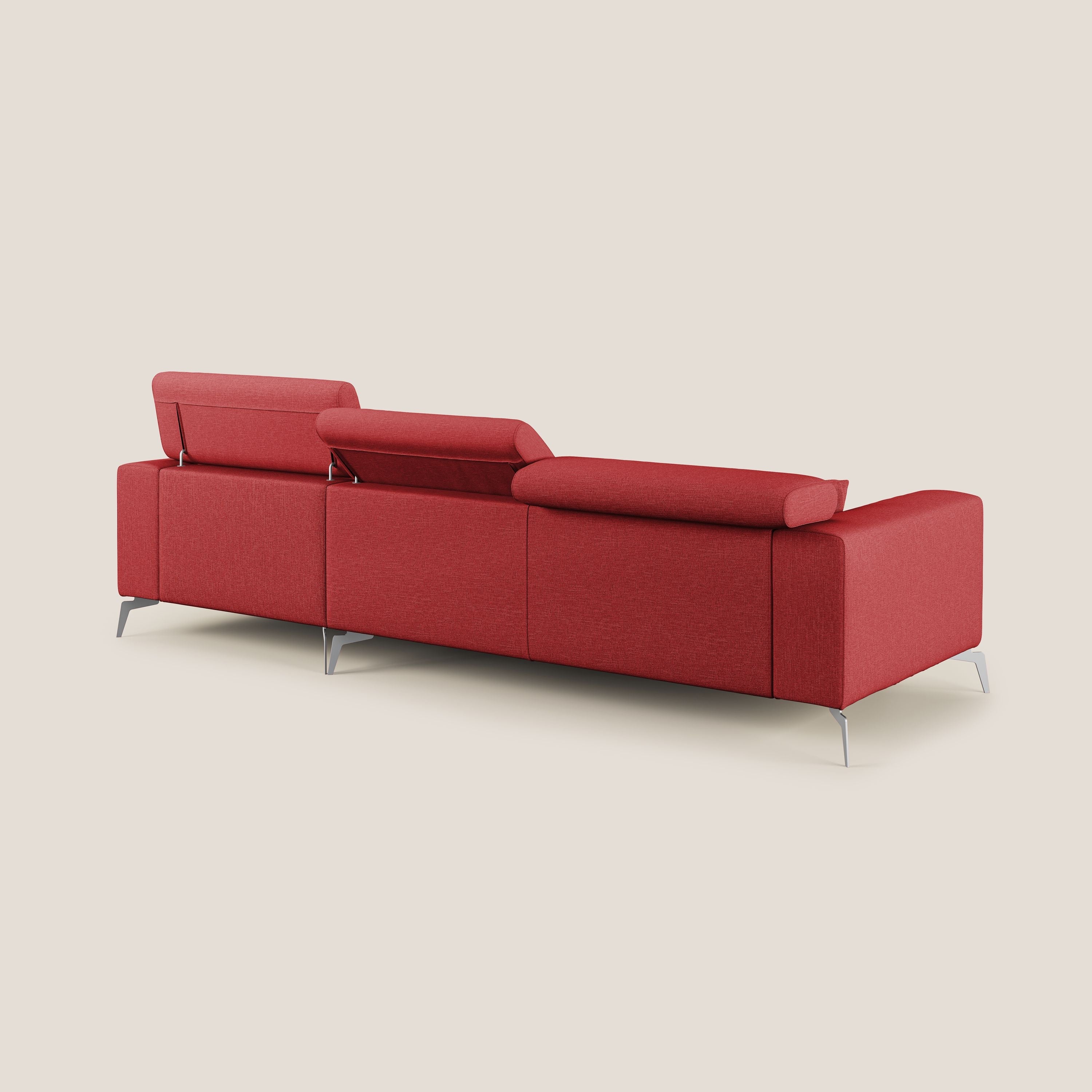 Blade Canapé d'angle avec têtières  inclinables en tissu imperméable T13 rouge - Image 5