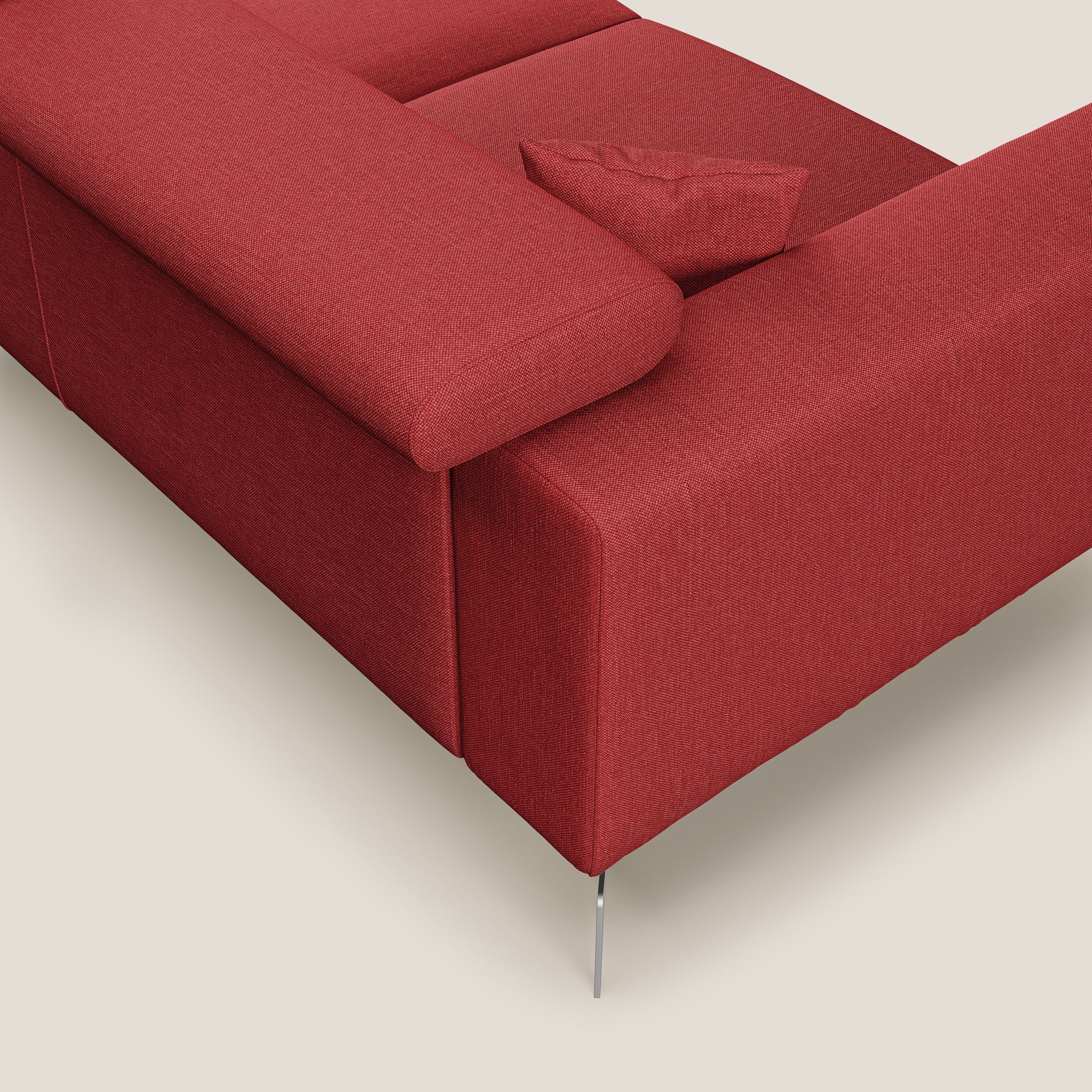 Blade Canapé d'angle avec têtières  inclinables en tissu imperméable T13 rouge - Image 8