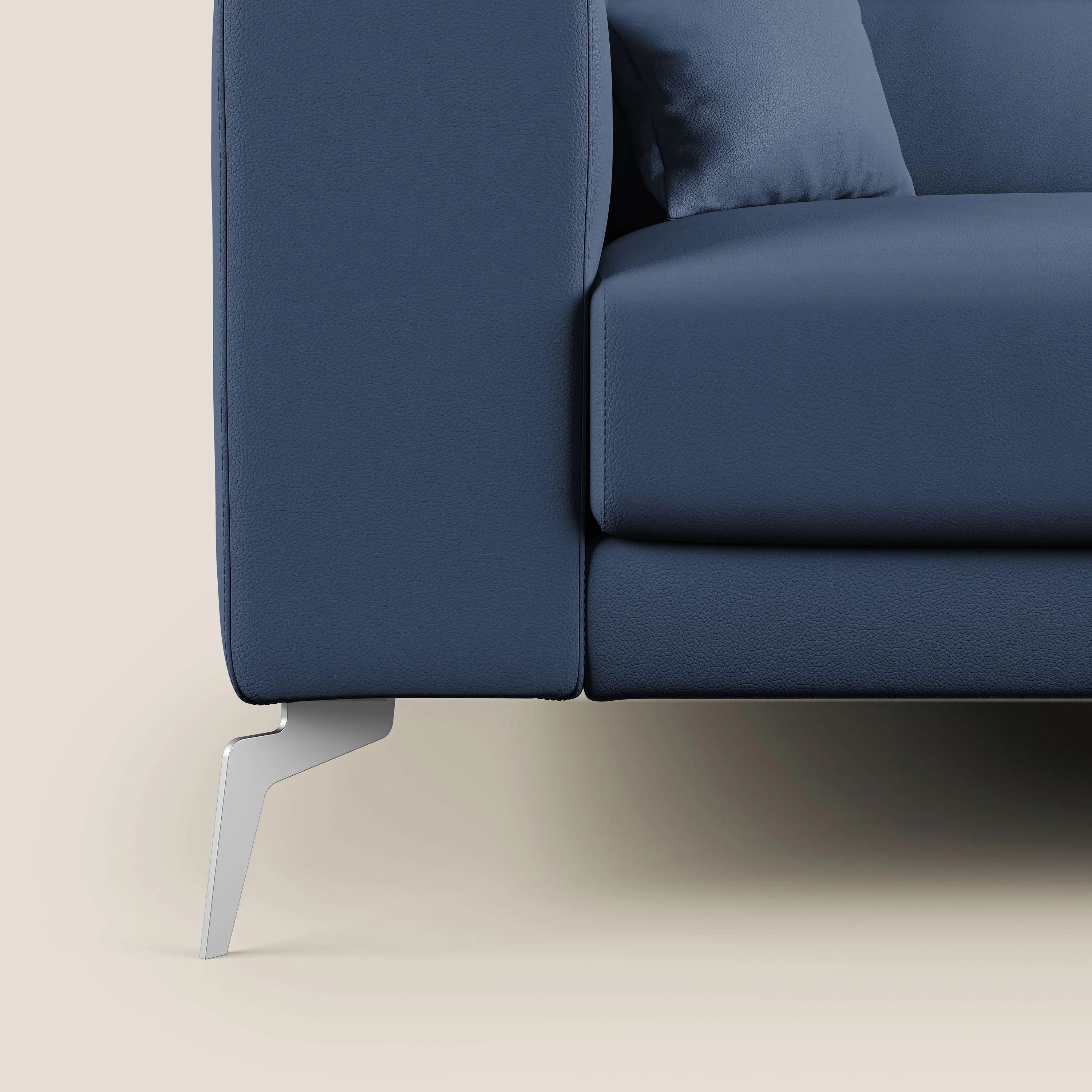 Blade Canapé d'angle moderne avec têtières inclinables en Similicuir T04 bleu - Image 8