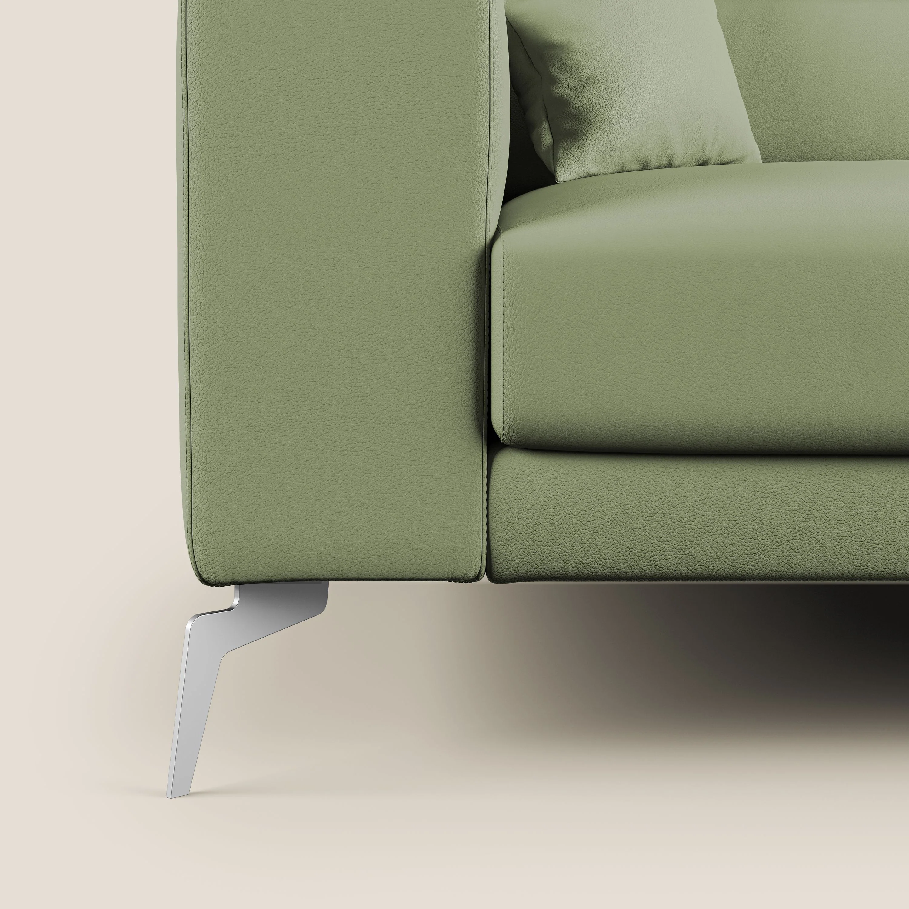 Blade Canapé d'angle moderne avec têtières inclinables en Similicuir T04 vert - Image 8