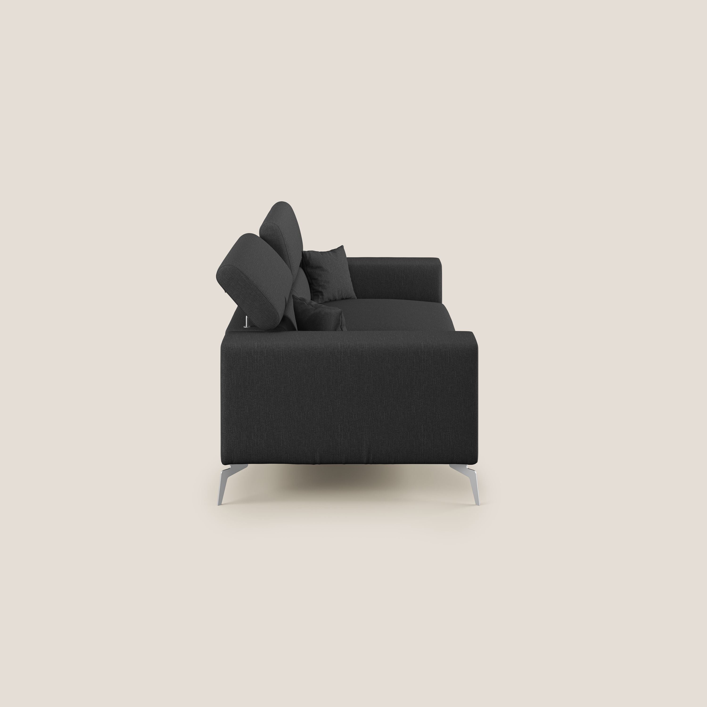 Blade canapĂ© avec tĂȘtiĂšres inclinables en tissu impermĂ©able mixte coton T13 anthracite - Image 3