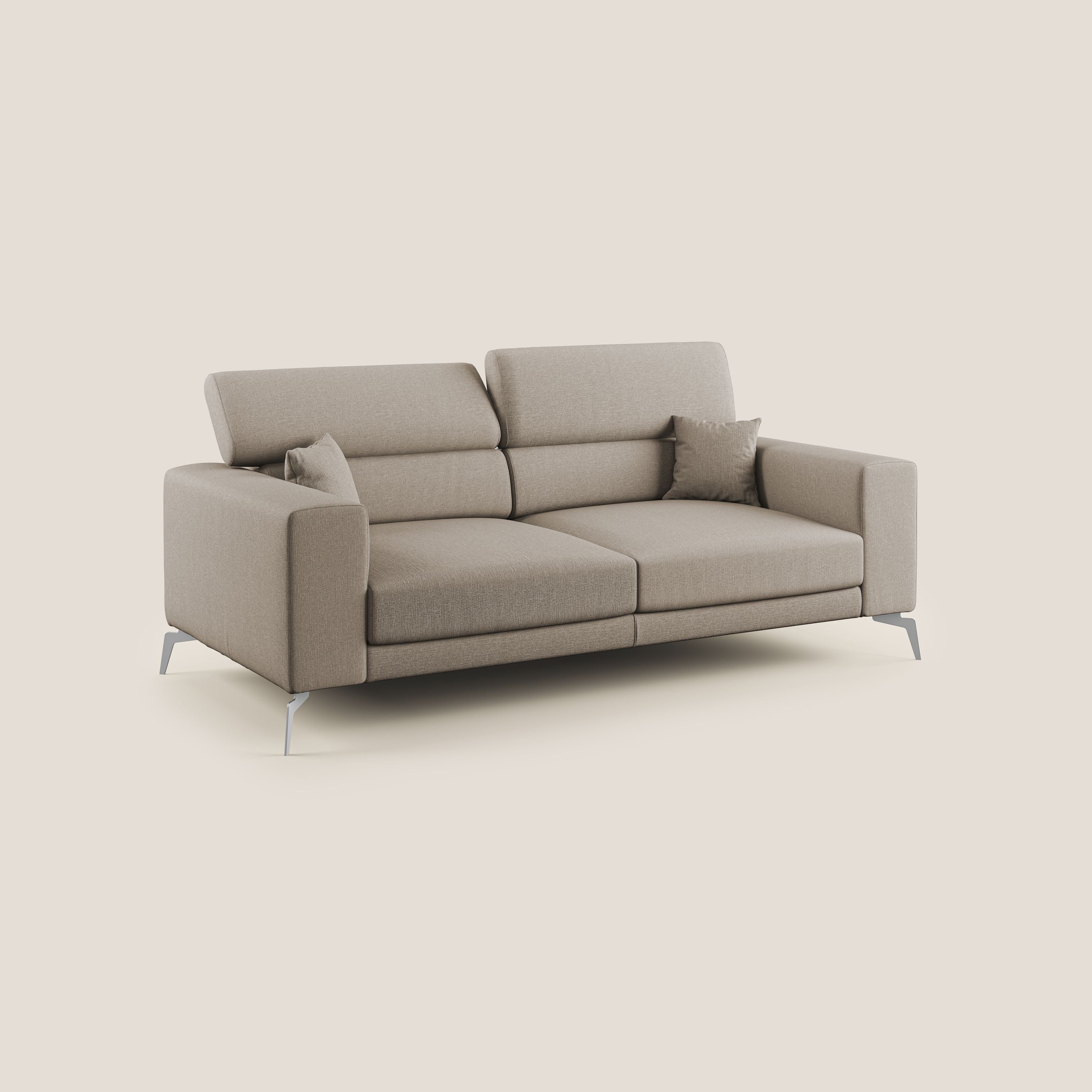 Blade canapĂ© avec tĂȘtiĂšres inclinables en tissu impermĂ©able mixte coton T13 beige - Image 2