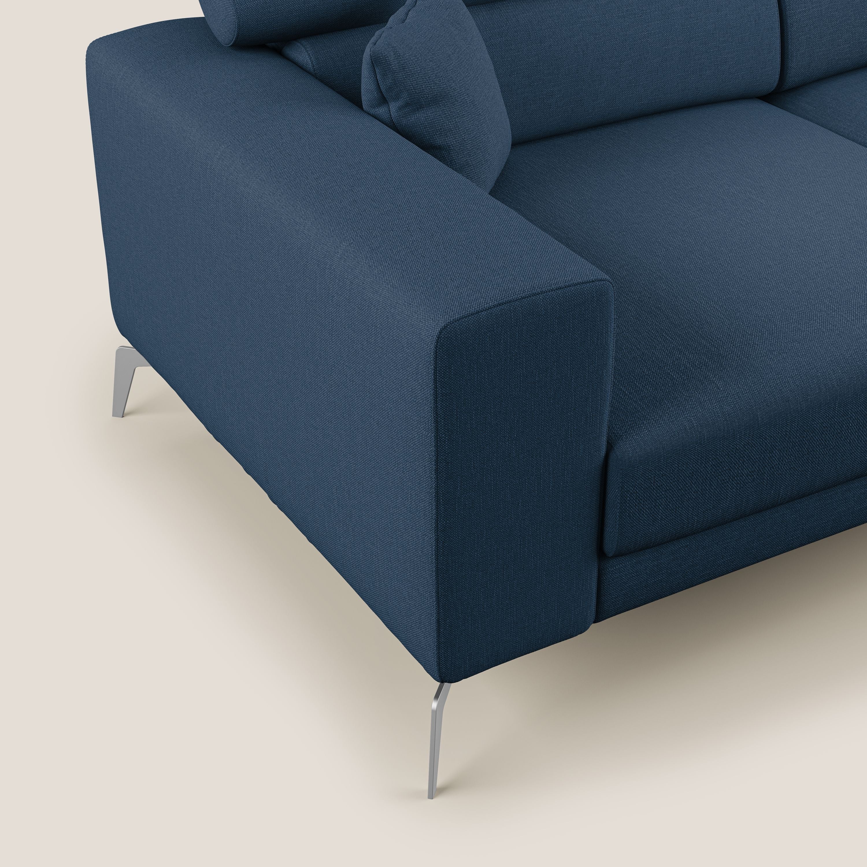 Blade canapĂ© avec tĂȘtiĂšres inclinables en tissu impermĂ©able mixte coton T13 bleu - Image 6