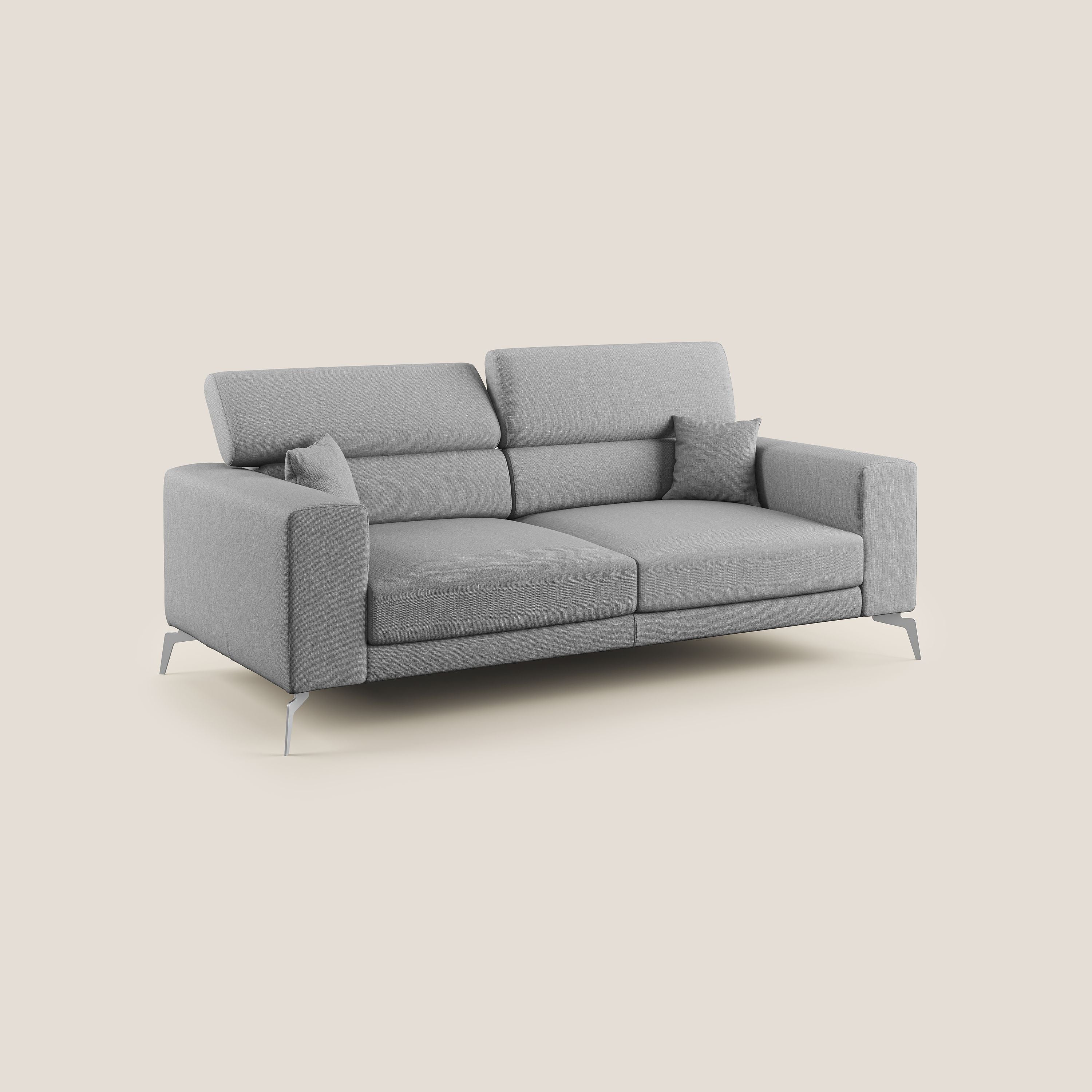 Blade canapĂ© avec tĂȘtiĂšres inclinables en tissu impermĂ©able mixte coton T13 gris - Image 2