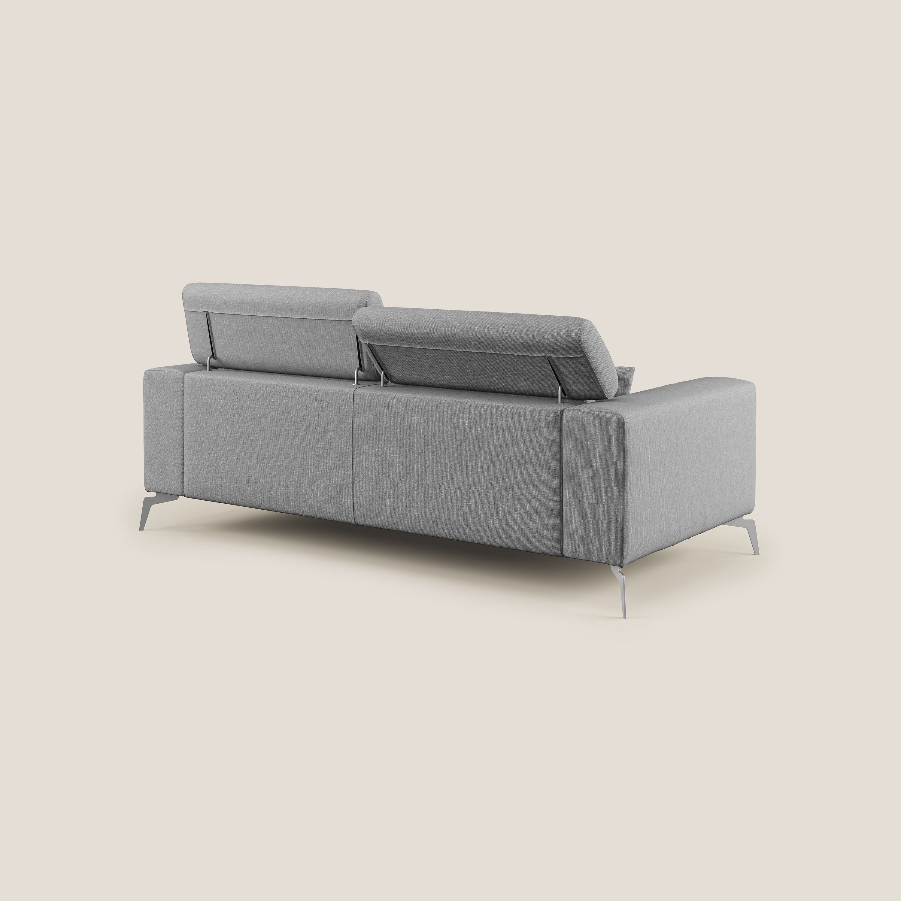 Blade canapĂ© avec tĂȘtiĂšres inclinables en tissu impermĂ©able mixte coton T13 gris - Image 4