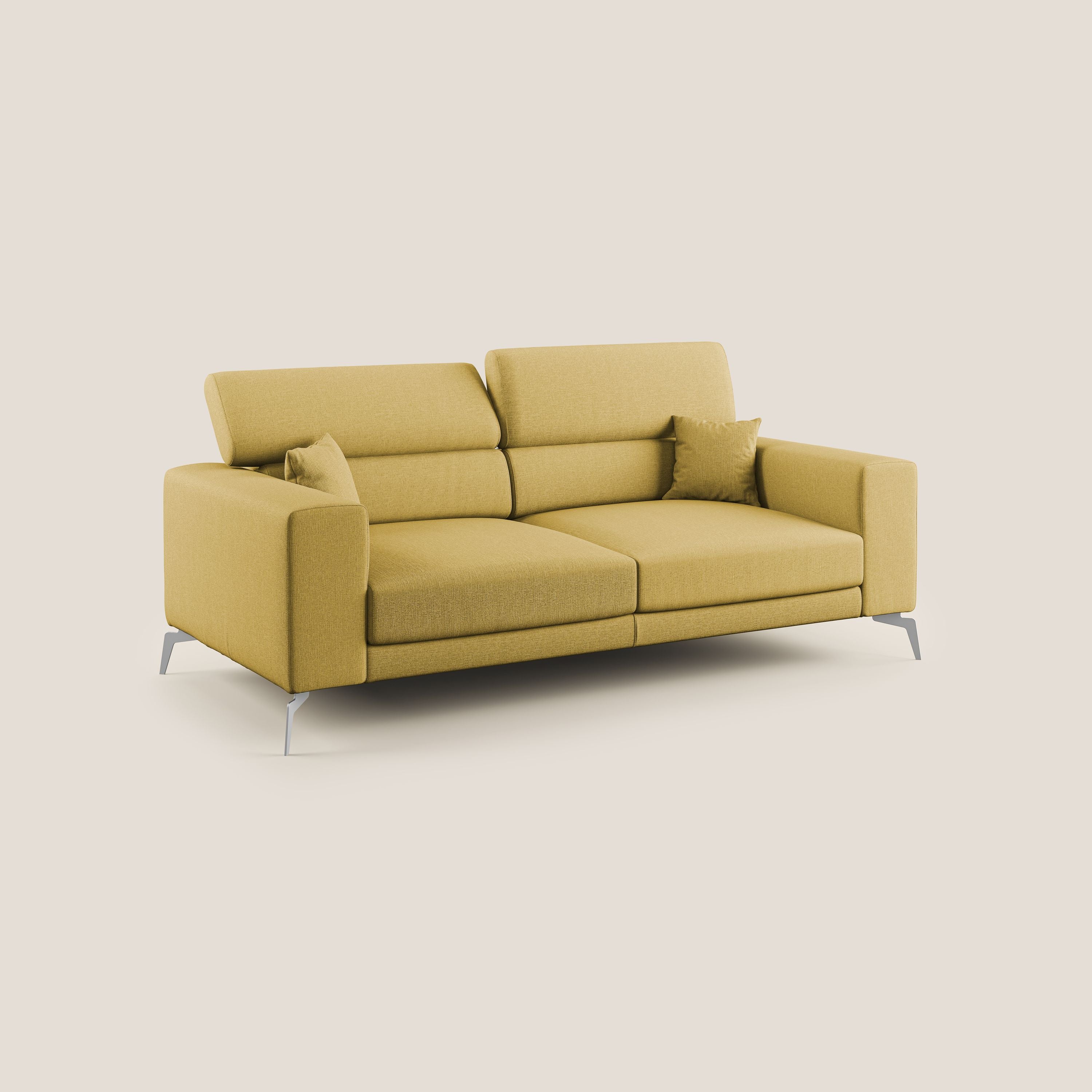Blade canapé avec têtières inclinables en tissu imperméable mixte coton T13 jaune - Image 2