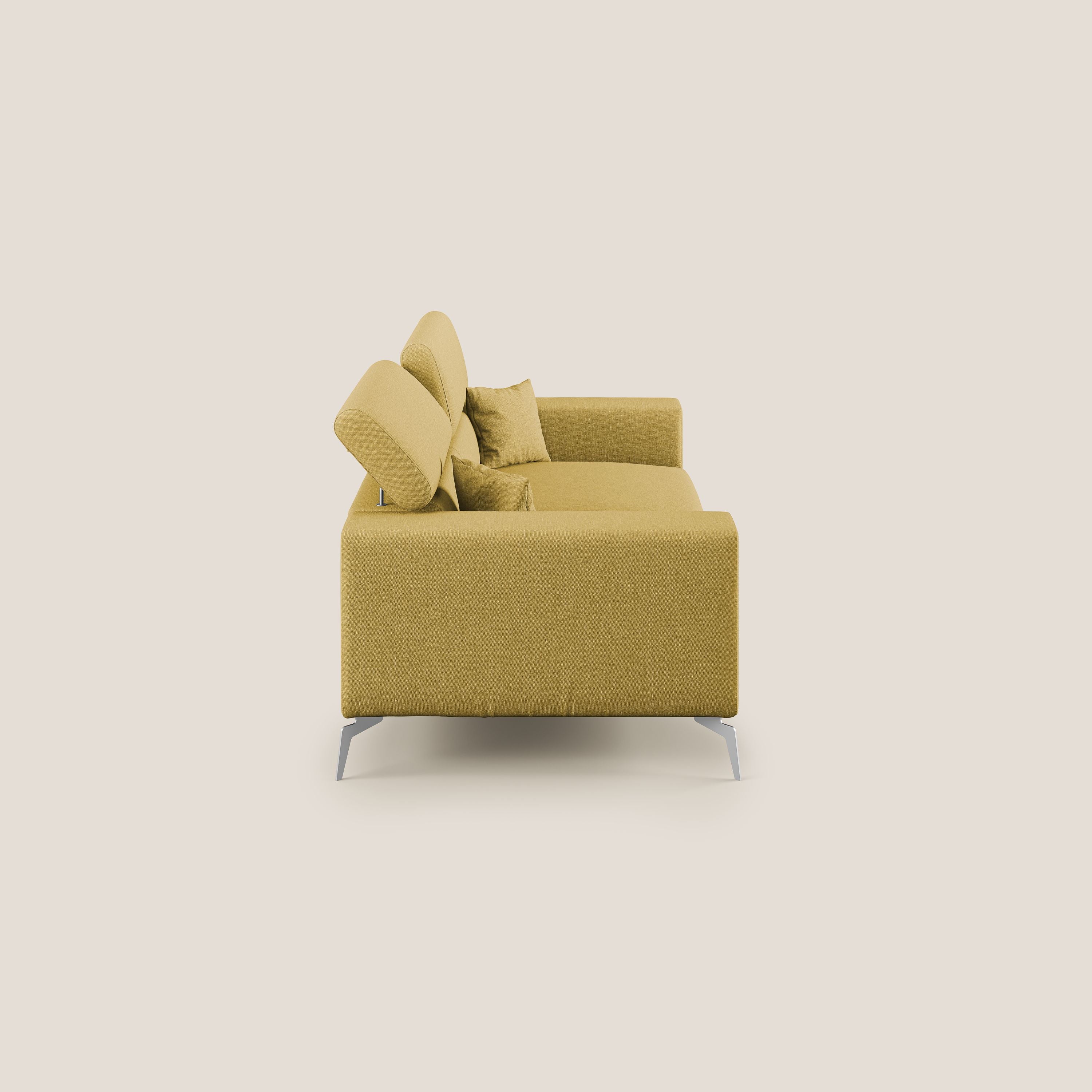 Blade canapé avec têtières inclinables en tissu imperméable mixte coton T13 jaune - Image 3