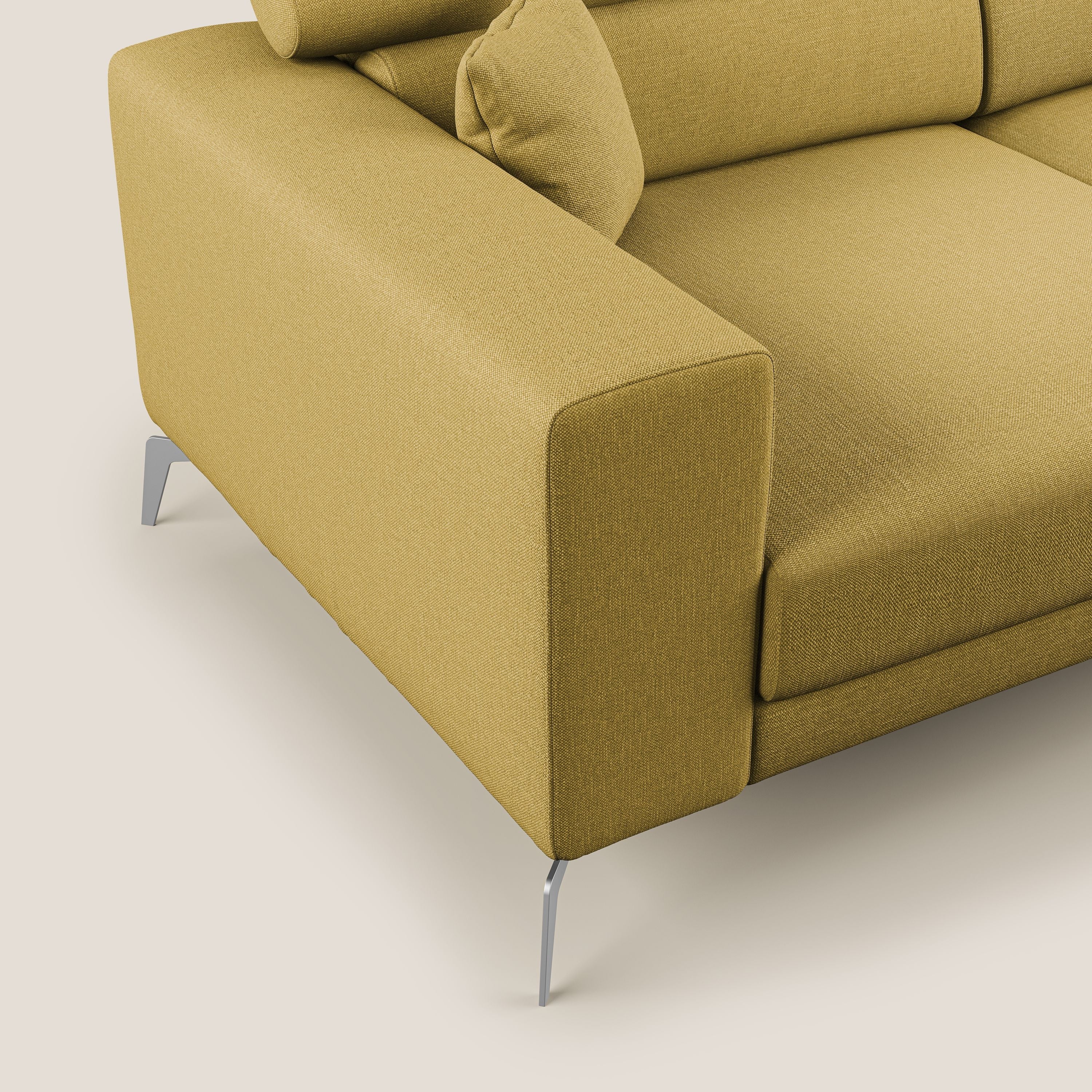 Blade canapé avec têtières inclinables en tissu imperméable mixte coton T13 jaune - Image 5