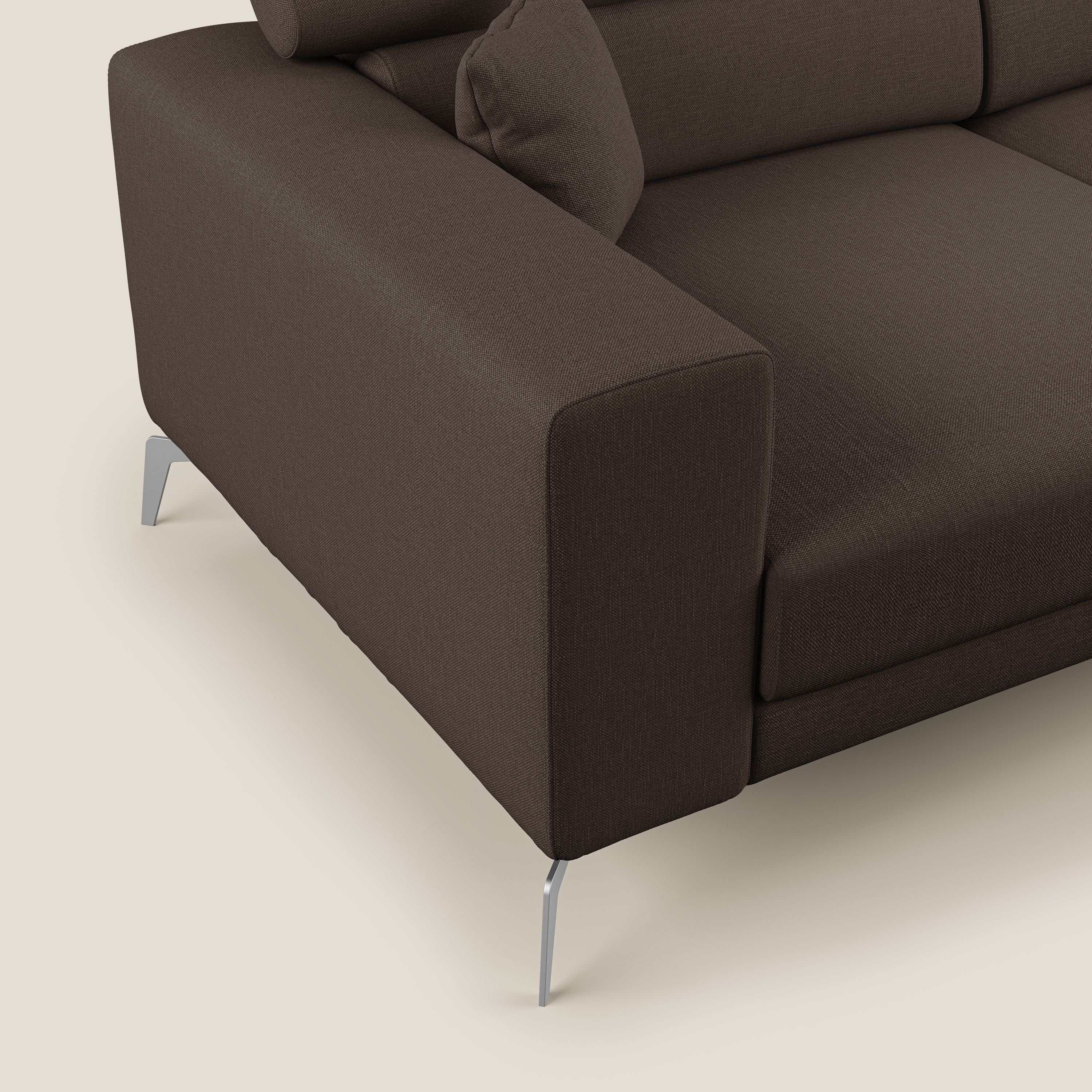 Blade canapé avec têtières inclinables en tissu imperméable mixte coton T13 marron - Image 5