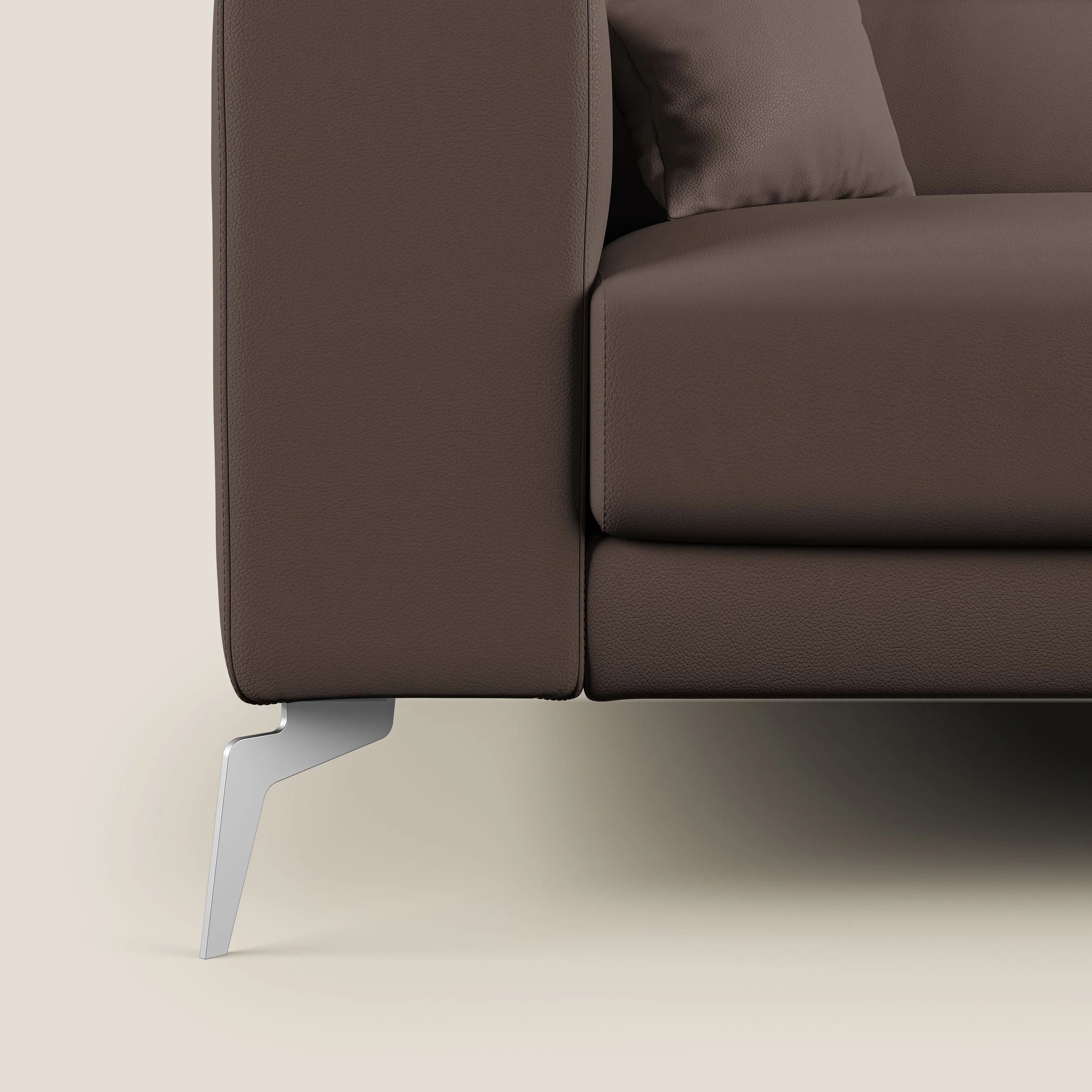 Blade Canapé moderne 210 cm avec têtières inclinables en Similicuir T04 MARRON - Image 5