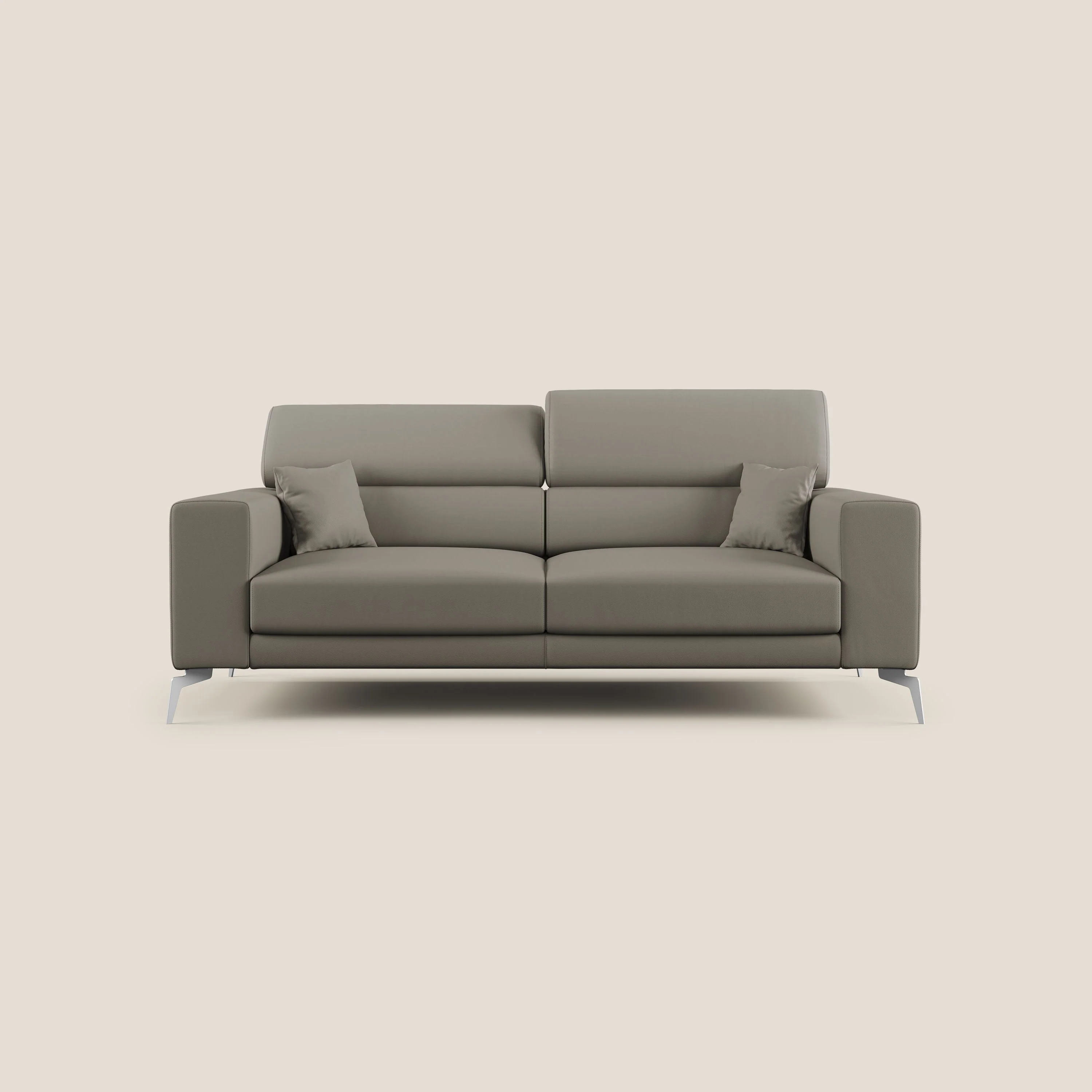 Blade Canapé moderne avec têtières inclinables en Similicuir T04 taupe
