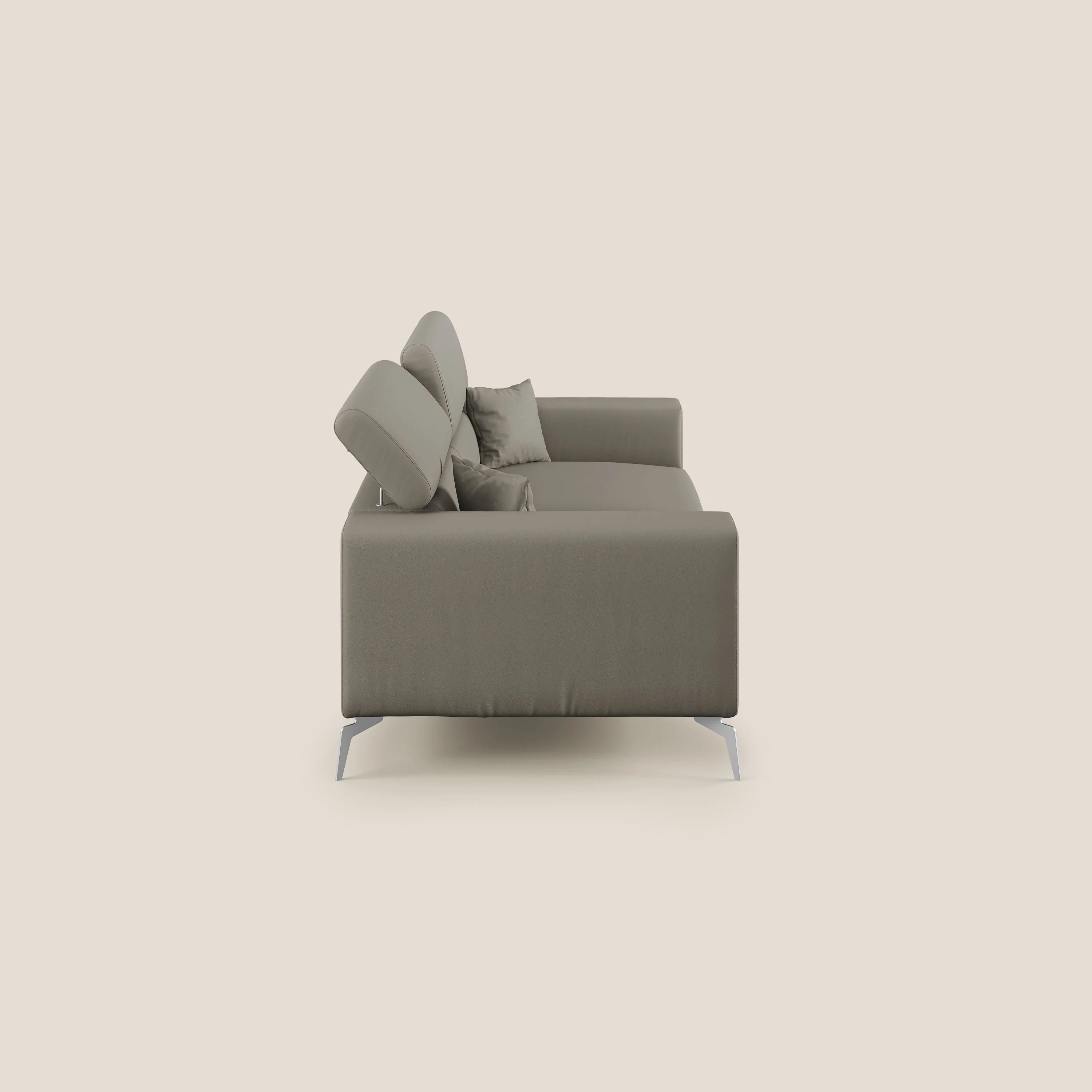Blade Canapé moderne avec têtières inclinables en Similicuir T04 taupe - Image 3