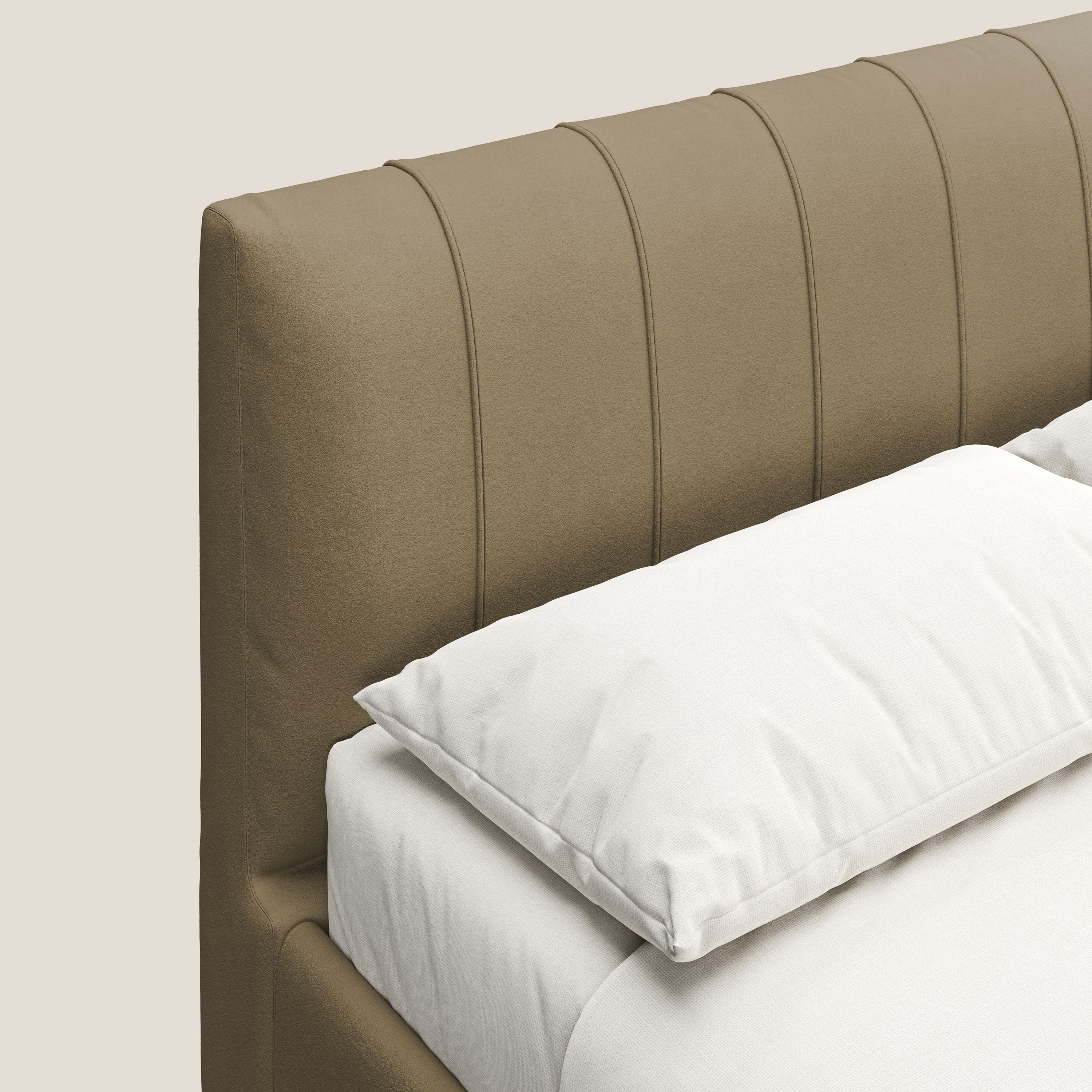 Bogart lit avec coffre rembourré complètement déhoussable en microfibre détachable T11 beige - Image 6