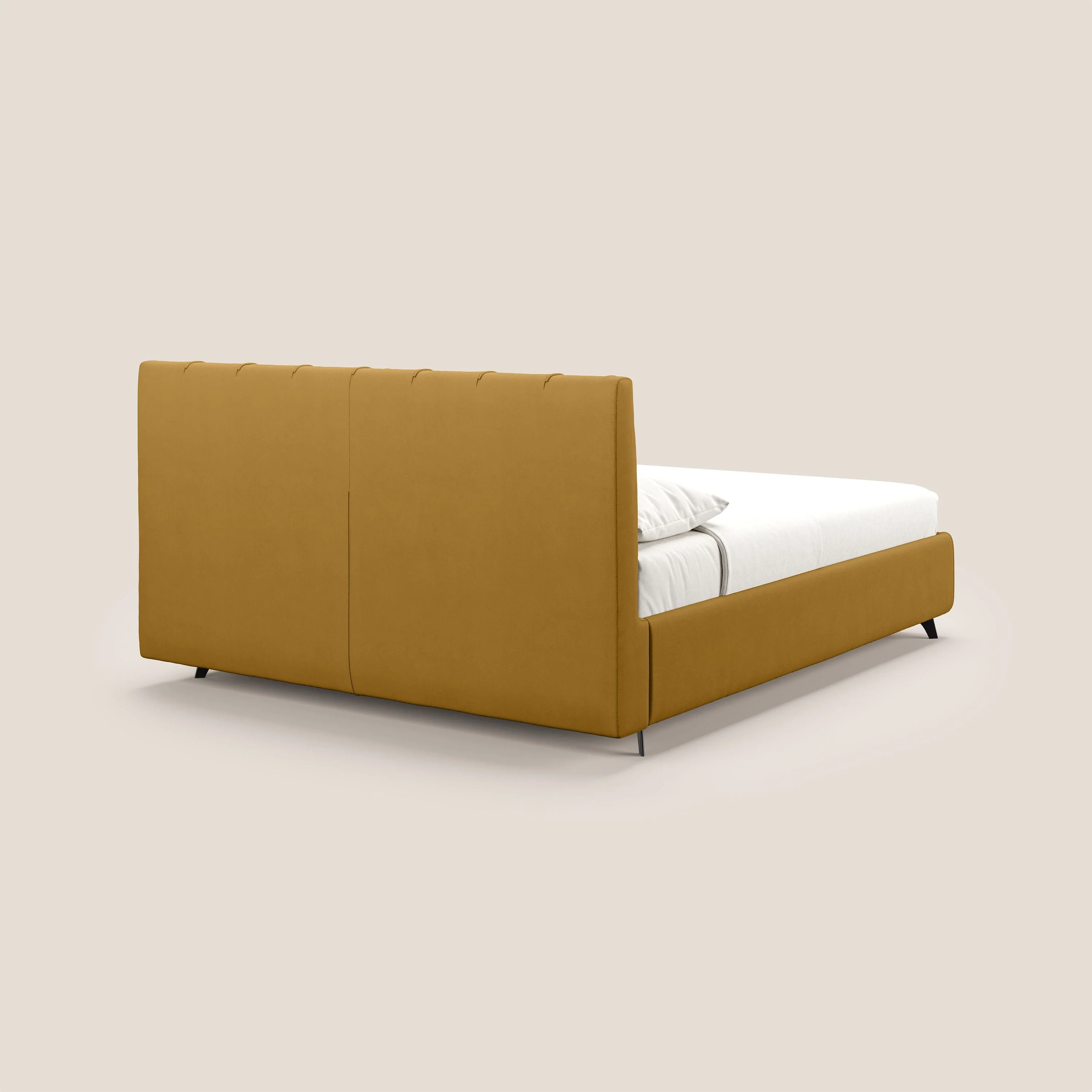 Bogart lit avec coffre rembourré complètement déhoussable en microfibre détachable T11 jaune - Image 5