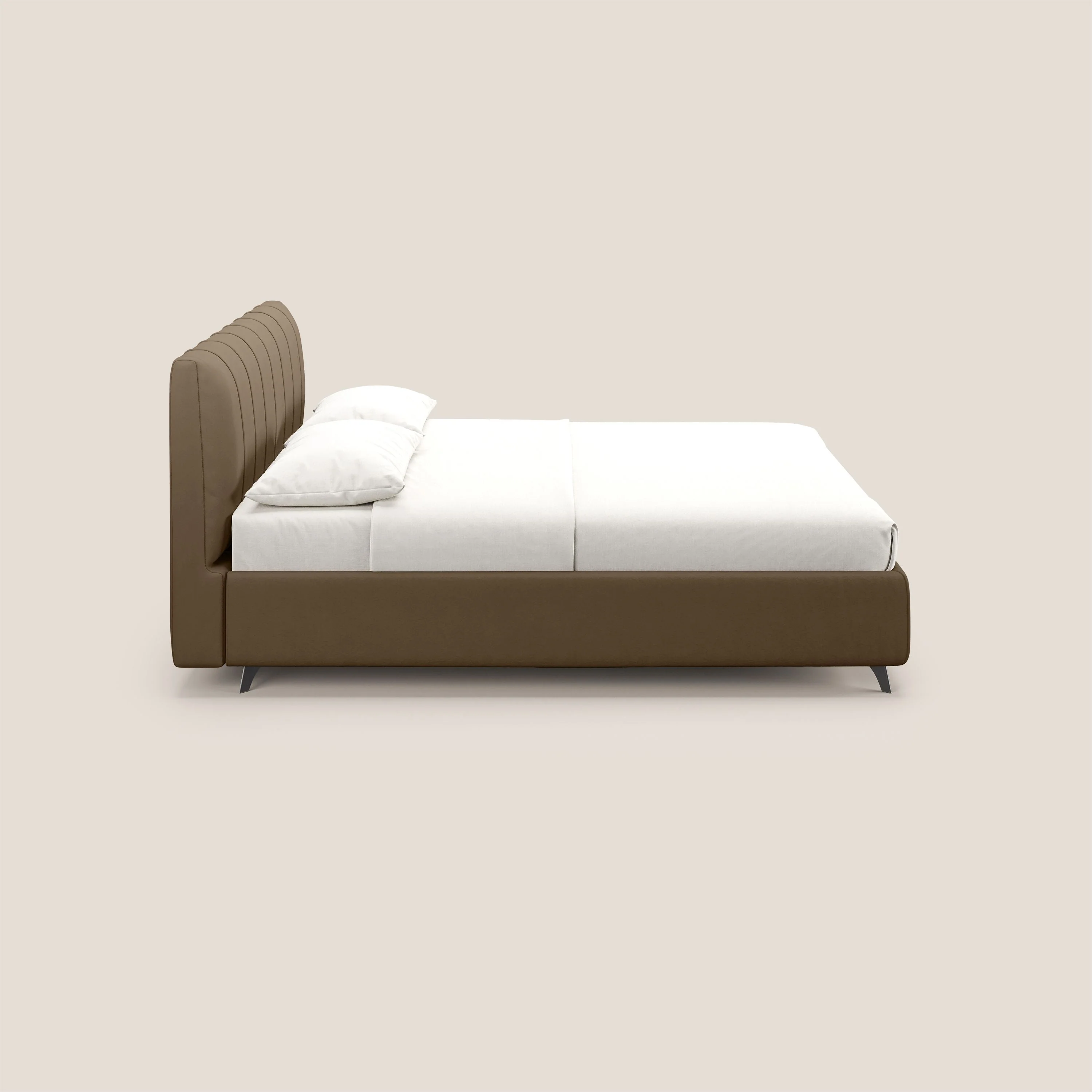 Bogart lit avec coffre rembourré complÚtement déhoussable en microfibre détachable T11 marron - Image 4