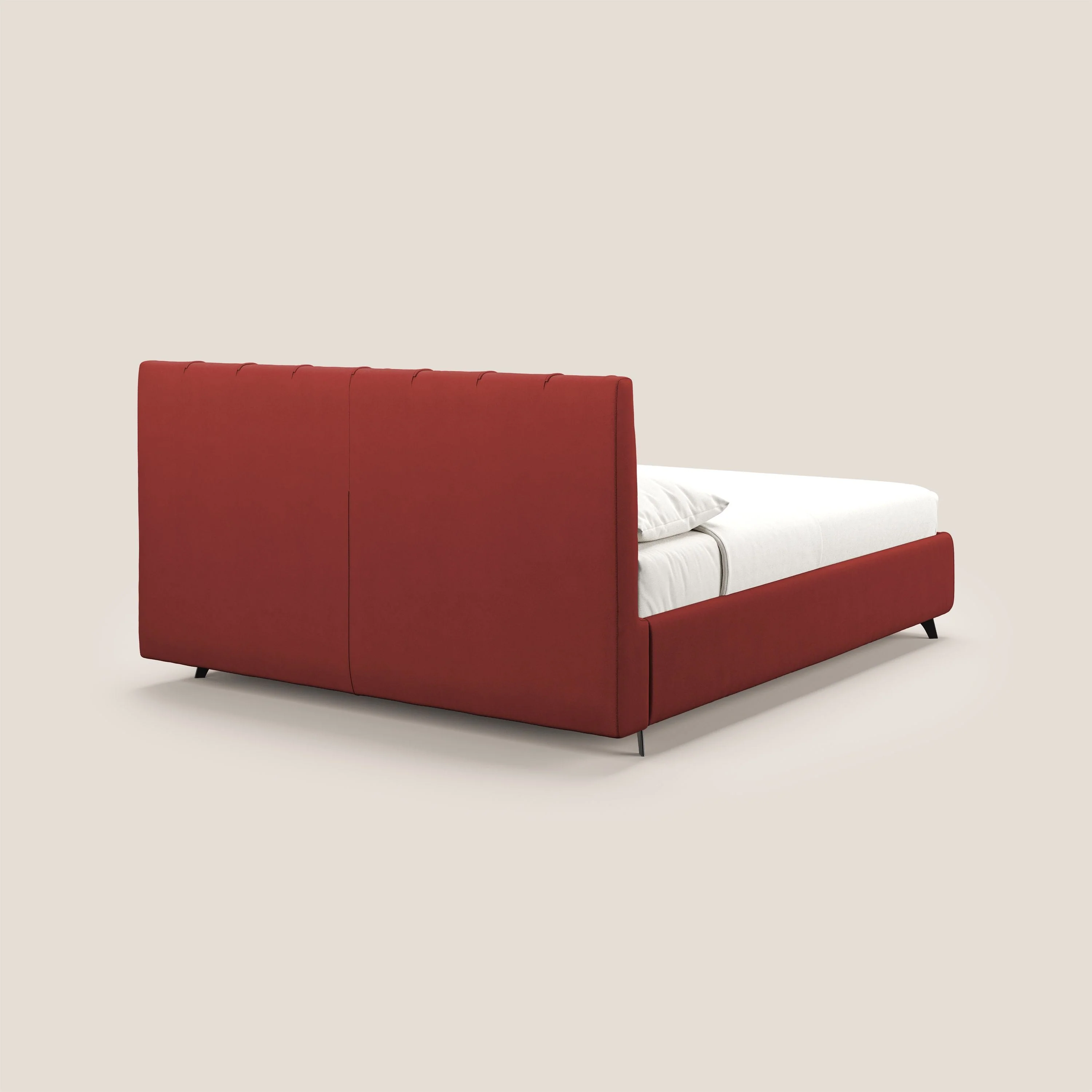 Bogart lit avec coffre rembourré complètement déhoussable en microfibre détachable T11 rouge - Image 5