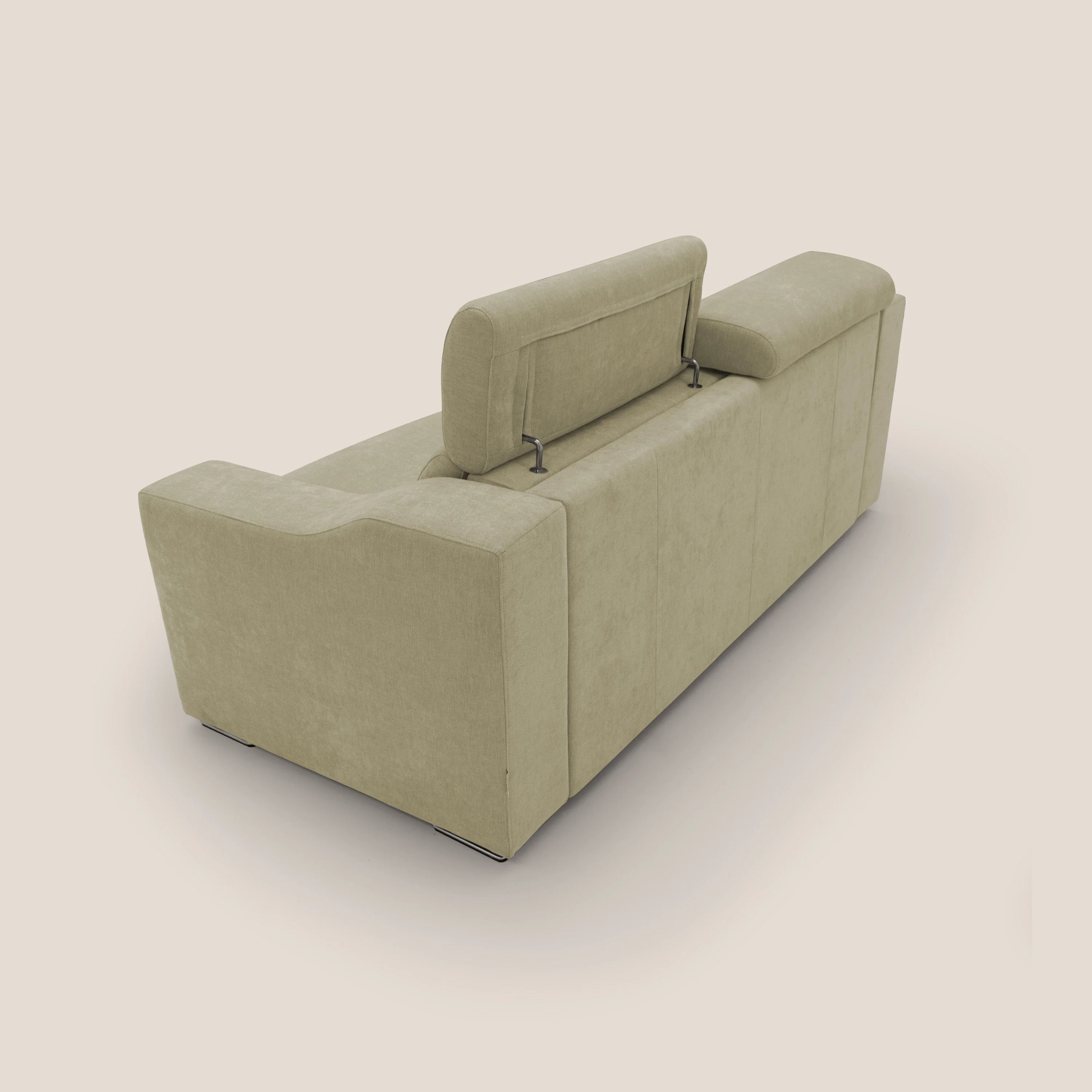 Bomber CanapĂ© convertible matrimonial avec tĂȘtiĂšres en tissu impermĂ©able T14 beige - Image 10