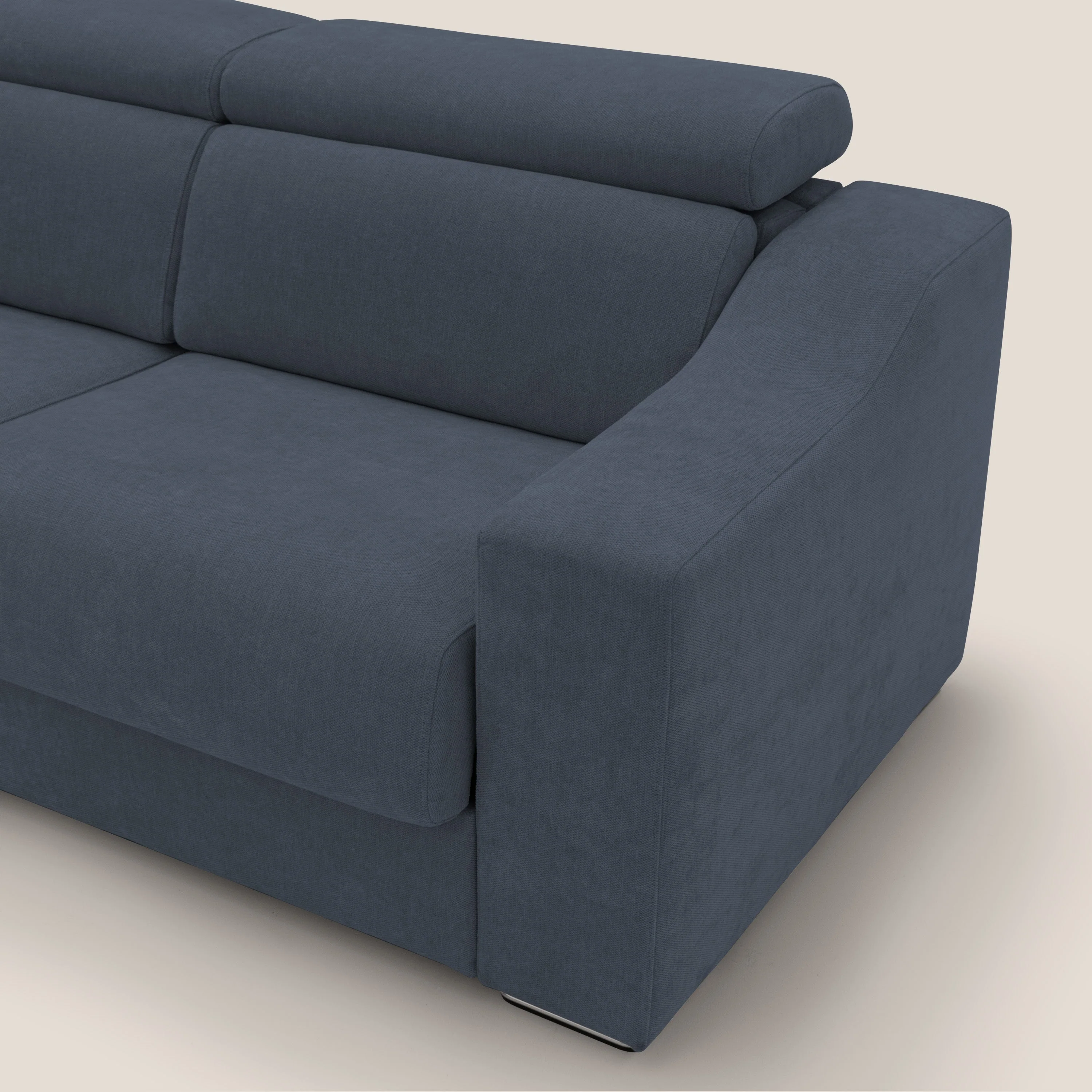 Bomber CanapĂ© convertible matrimonial avec tĂȘtiĂšres en tissu impermĂ©able T14 bleu - Image 7