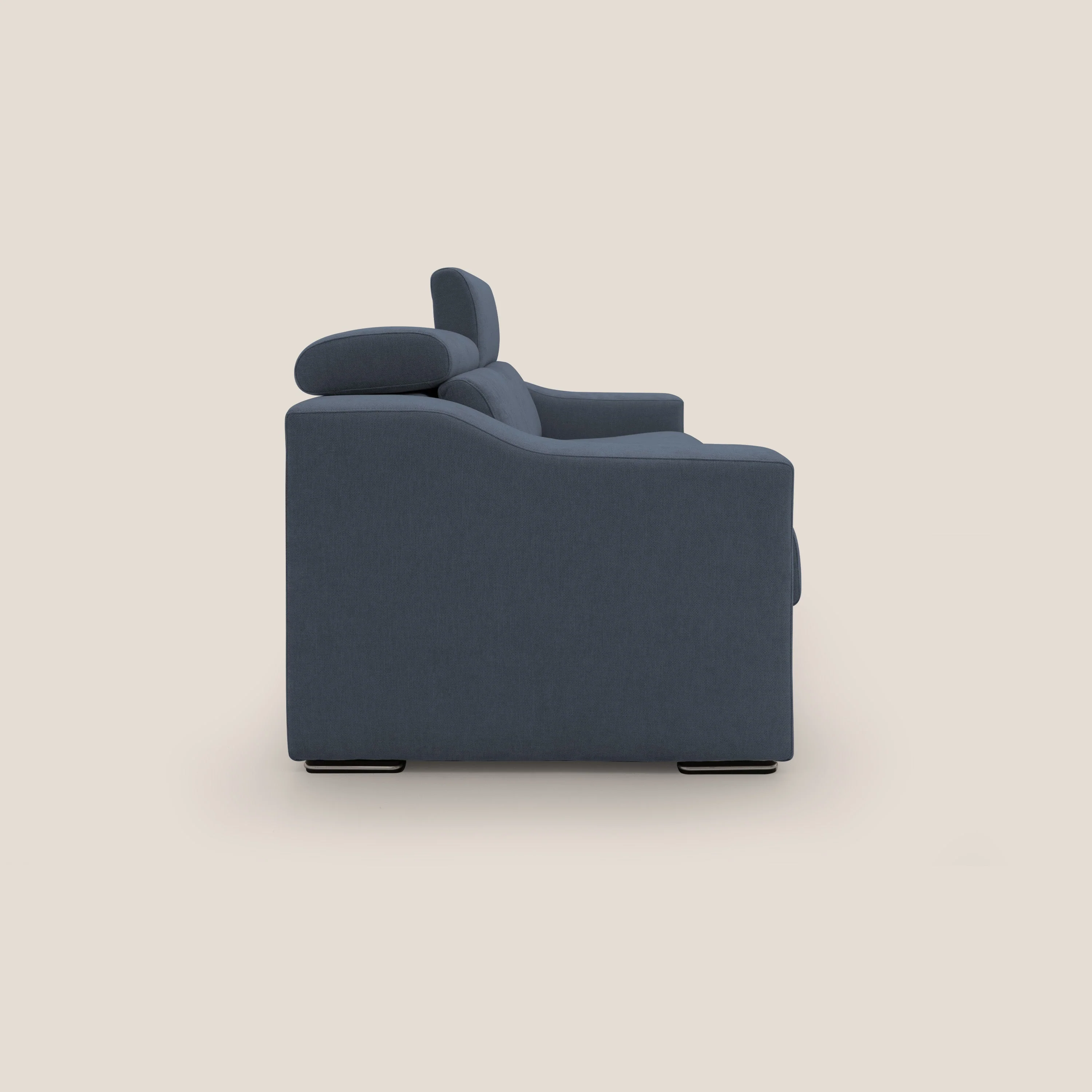 Bomber CanapĂ© convertible matrimonial avec tĂȘtiĂšres en tissu impermĂ©able T14 bleu - Image 8