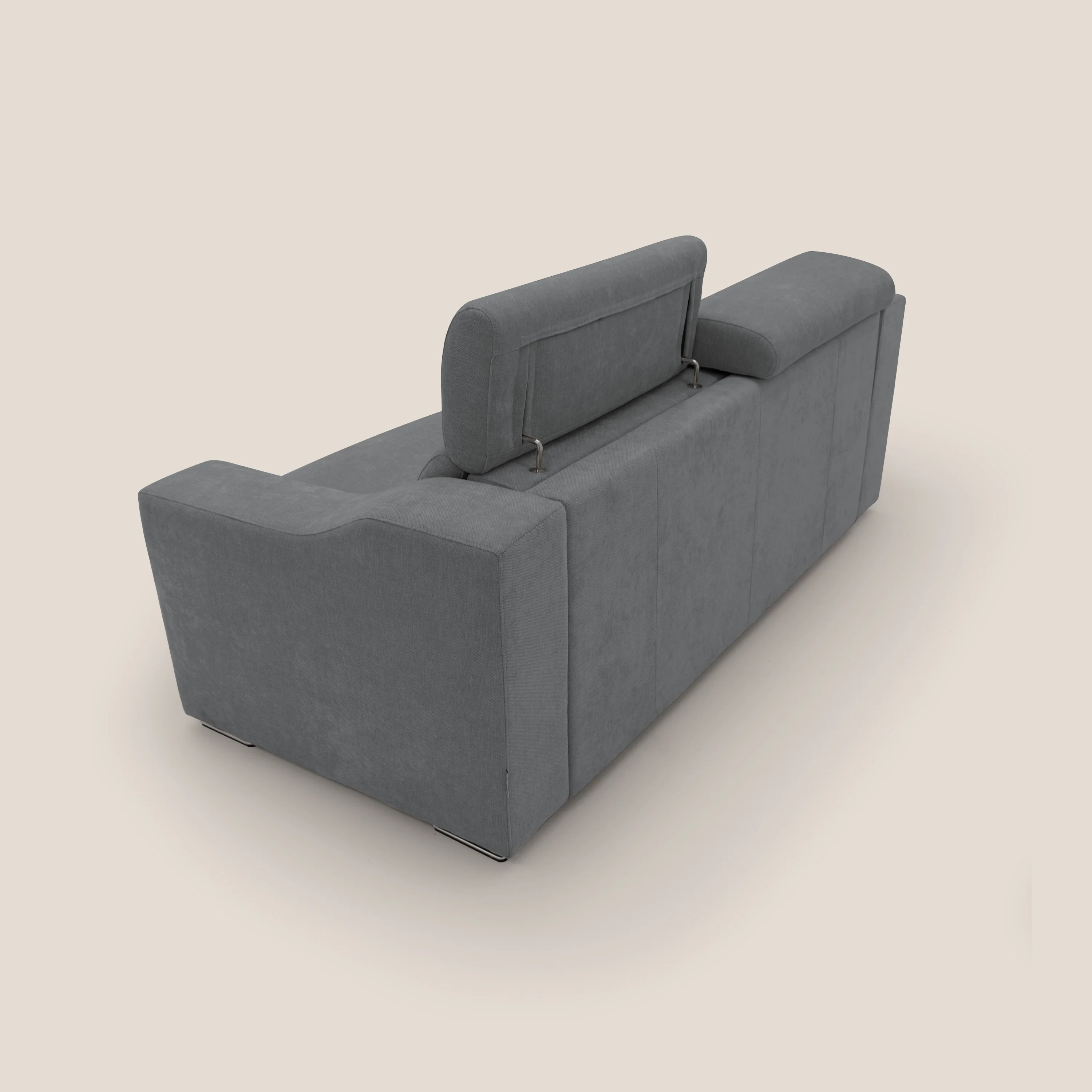 Bomber Canapé convertible matrimonial avec  têtières en tissu imperméable T14 gris - Image 6