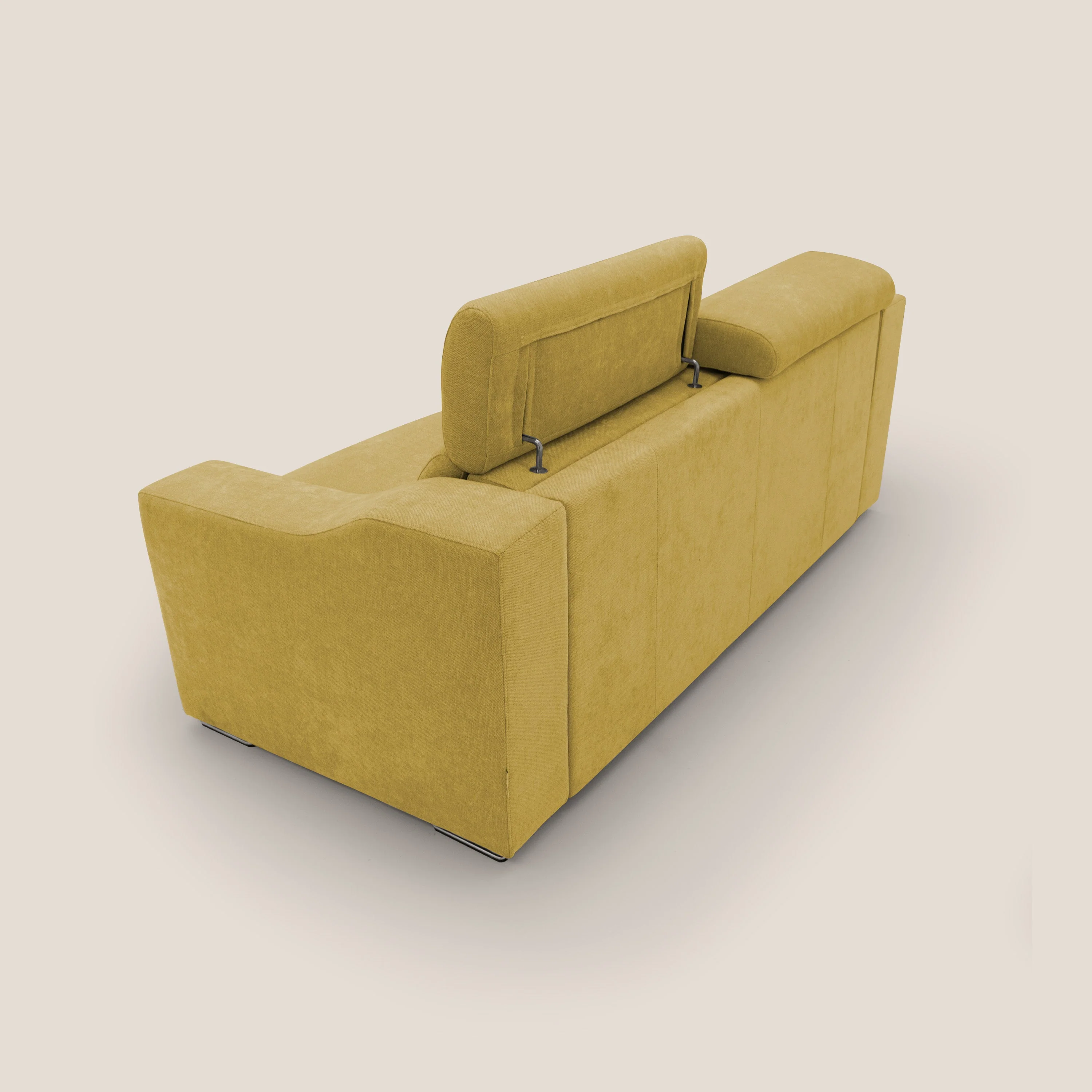 Bomber CanapĂ© convertible matrimonial avec tĂȘtiĂšres en tissu impermĂ©able T14 jaune - Image 10