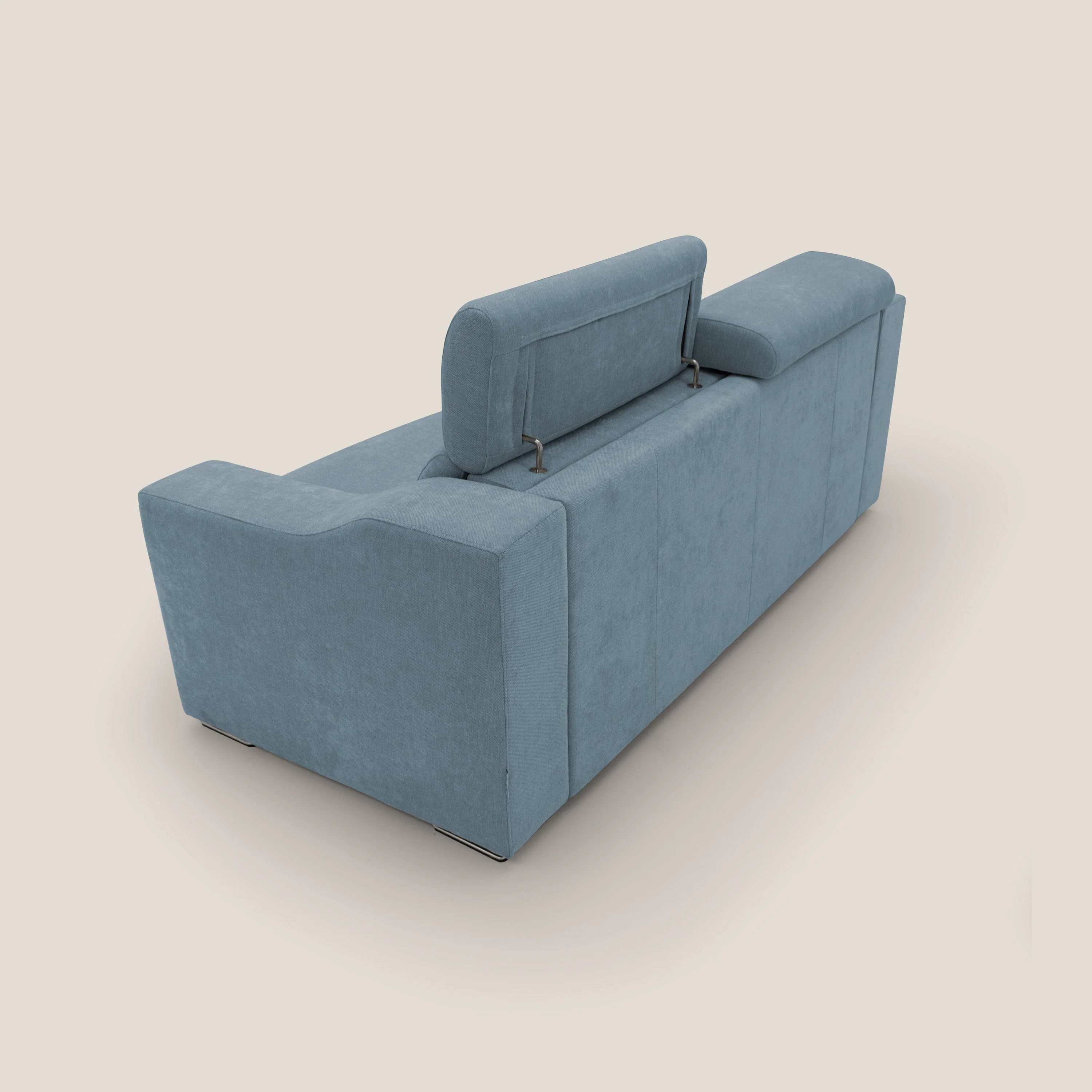 Bomber CanapĂ© convertible matrimonial avec tĂȘtiĂšres en tissu impermĂ©able T14 sucre glace - Image 10