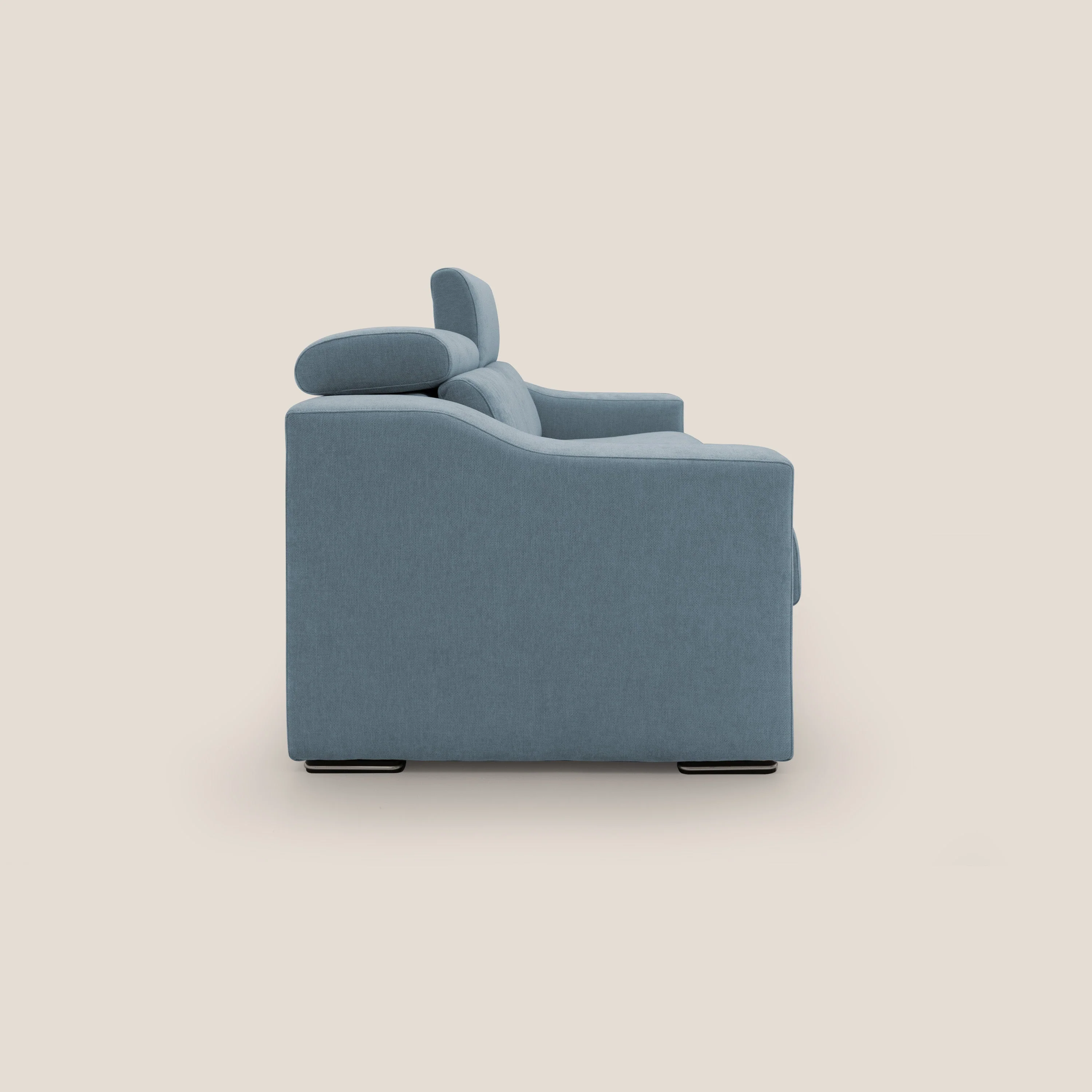 Bomber CanapĂ© convertible matrimonial avec tĂȘtiĂšres en tissu impermĂ©able T14 sucre glace - Image 8