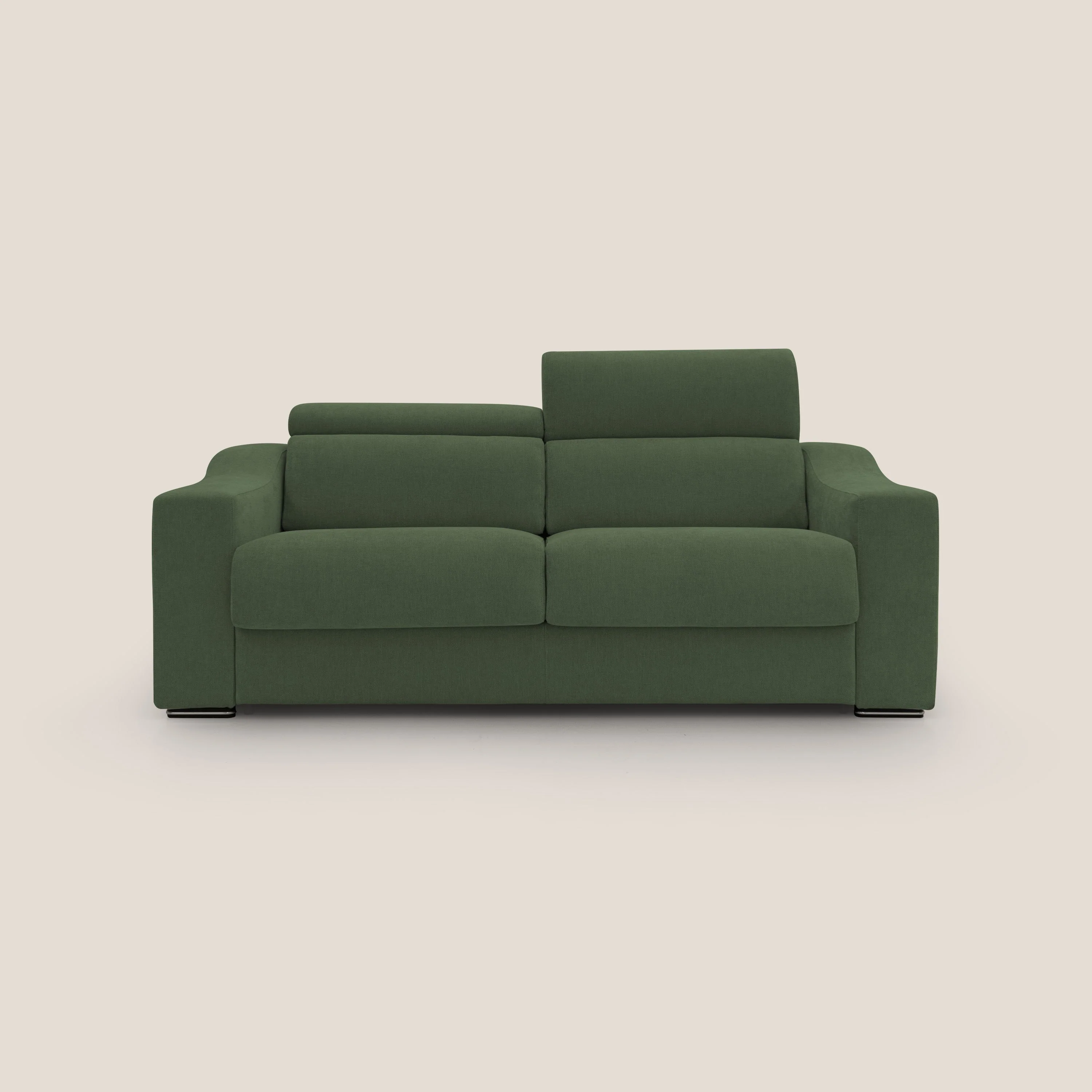 Bomber Canapé convertible matrimonial avec têtières en tissu imperméable T14 vert