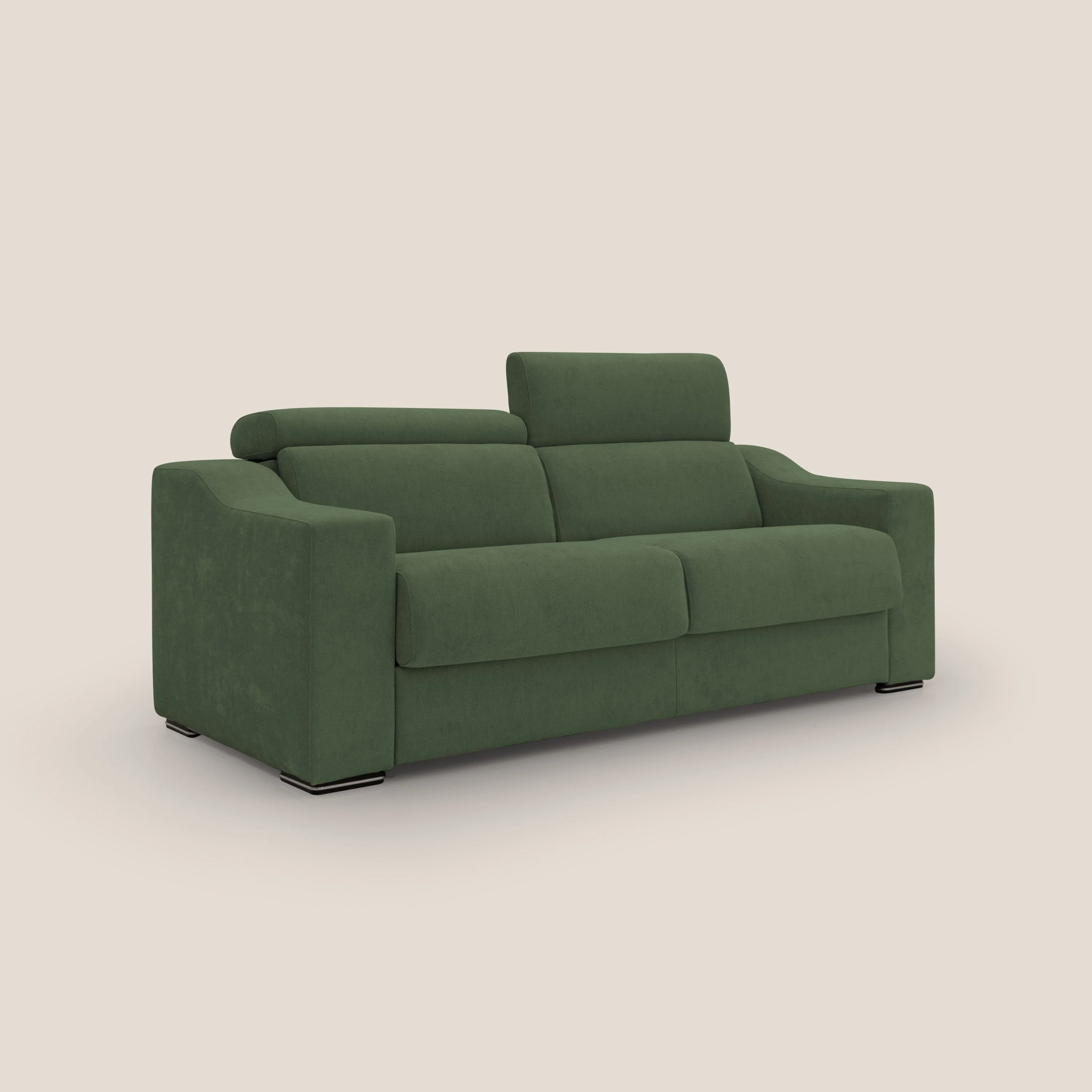 Bomber Canapé convertible matrimonial avec têtières en tissu imperméable T14 vert - Image 4
