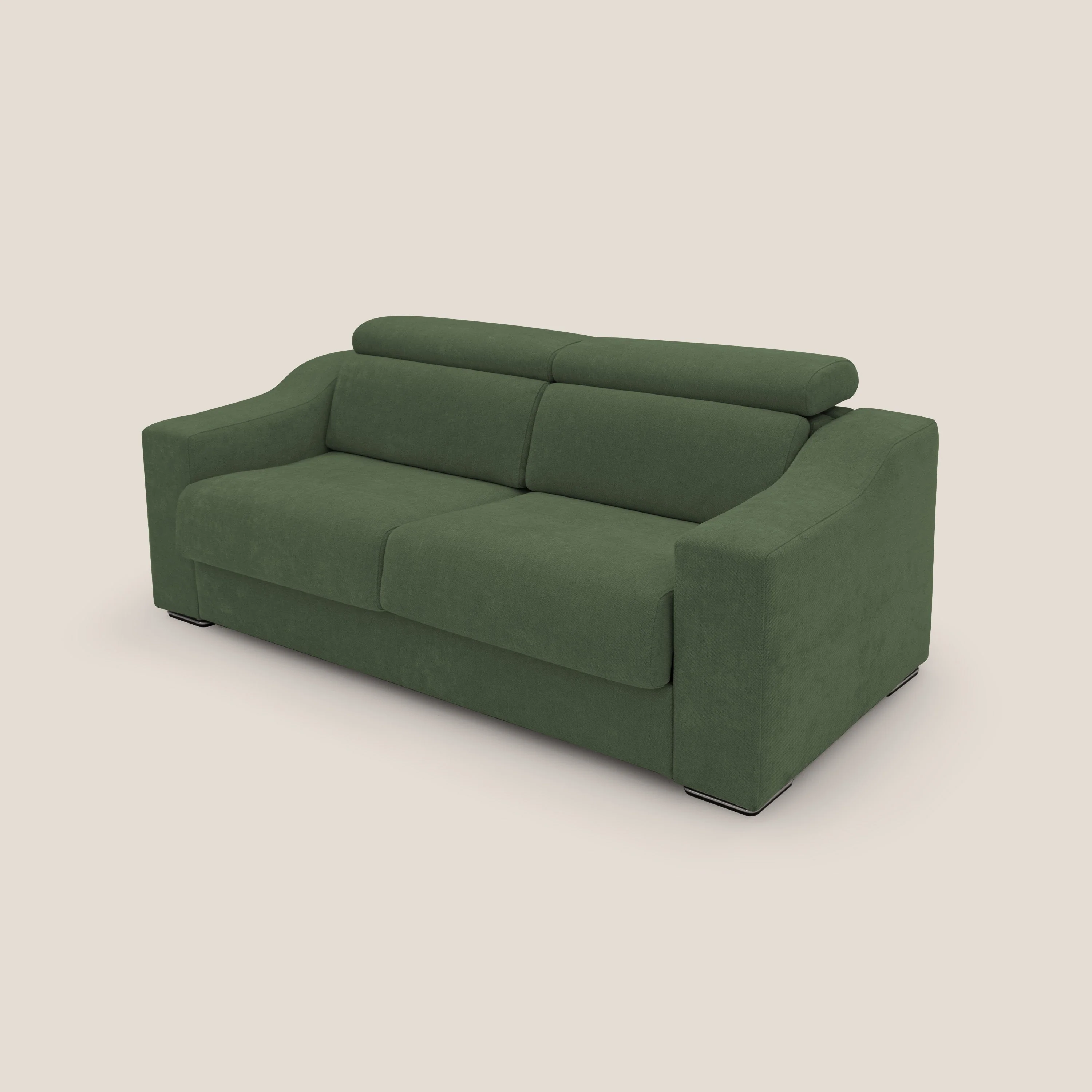 Bomber Canapé convertible matrimonial avec têtières en tissu imperméable T14 vert - Image 9