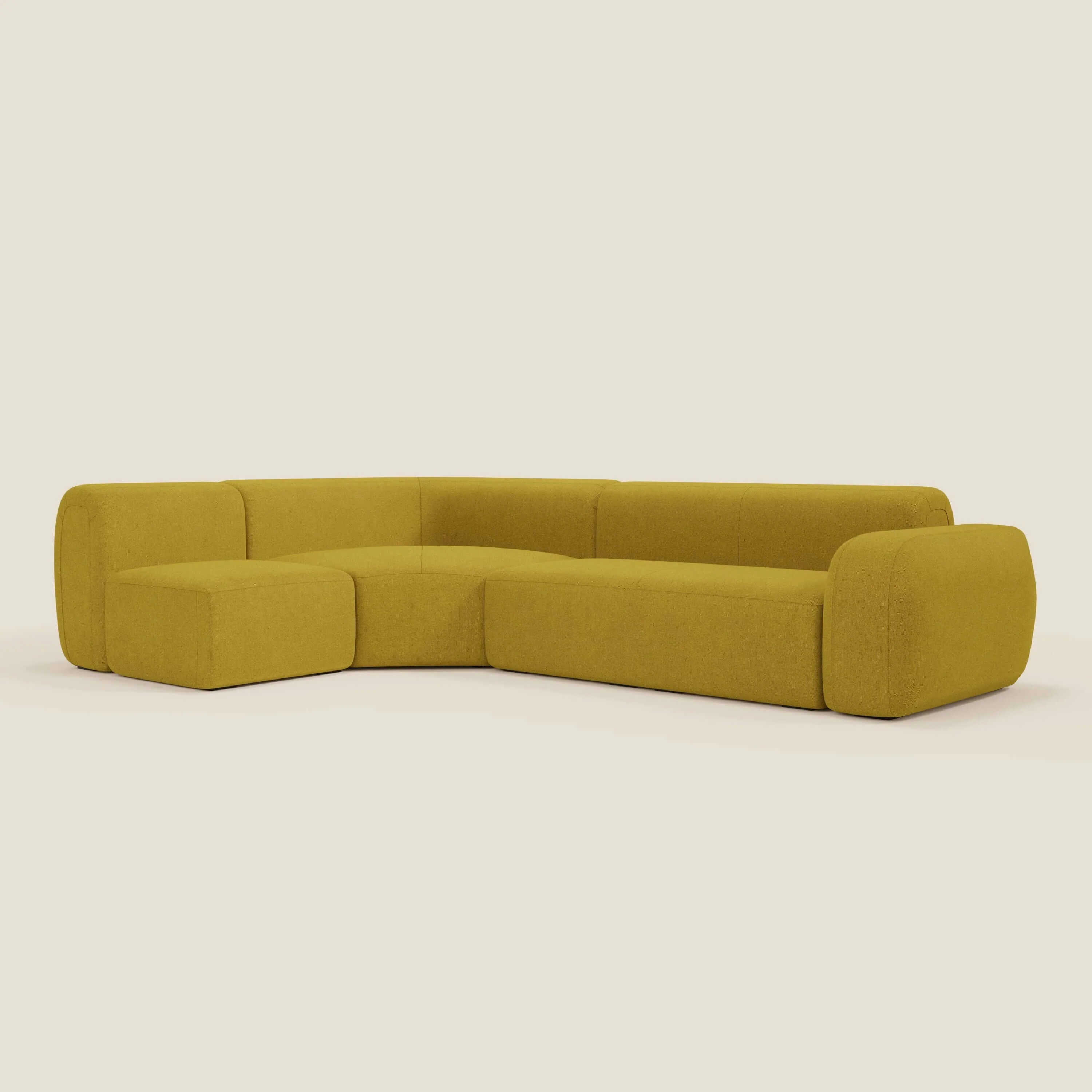BonBon Canapè d'angle modulable - tissu détachable T23 jaune soleil - Image 10
