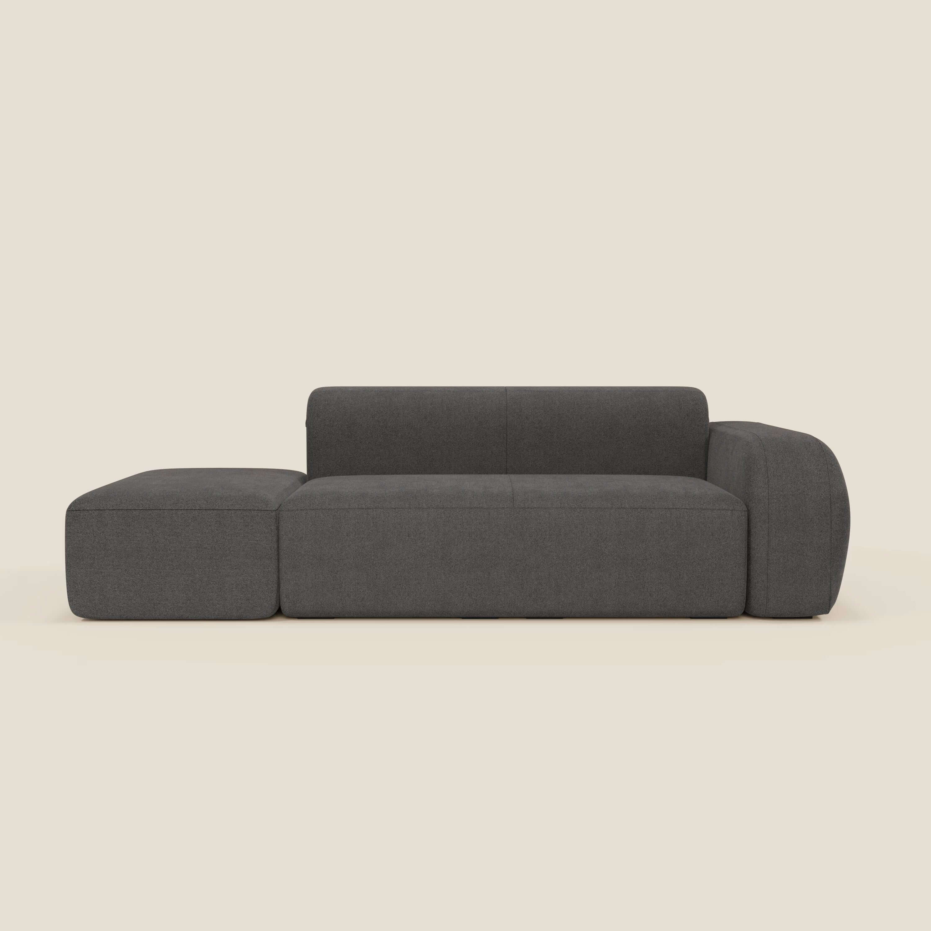 BonBon Canapé modulable – Composition avec pouf terminal en tissu détachable T23 anthracite - Image 11