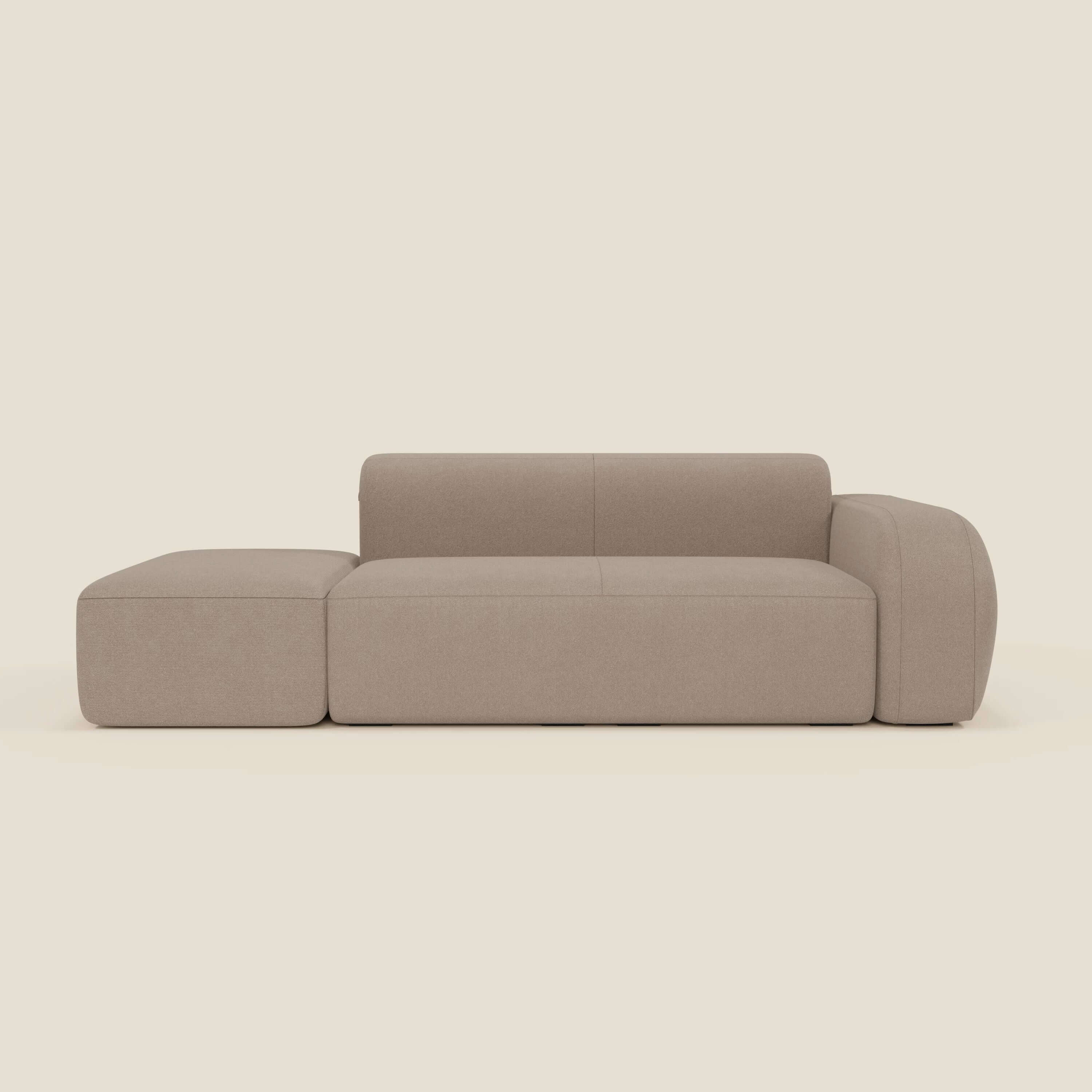 BonBon CanapĂ© modulable â Composition avec pouf terminal en tissu dĂ©tachable T23 tortora - Image 11
