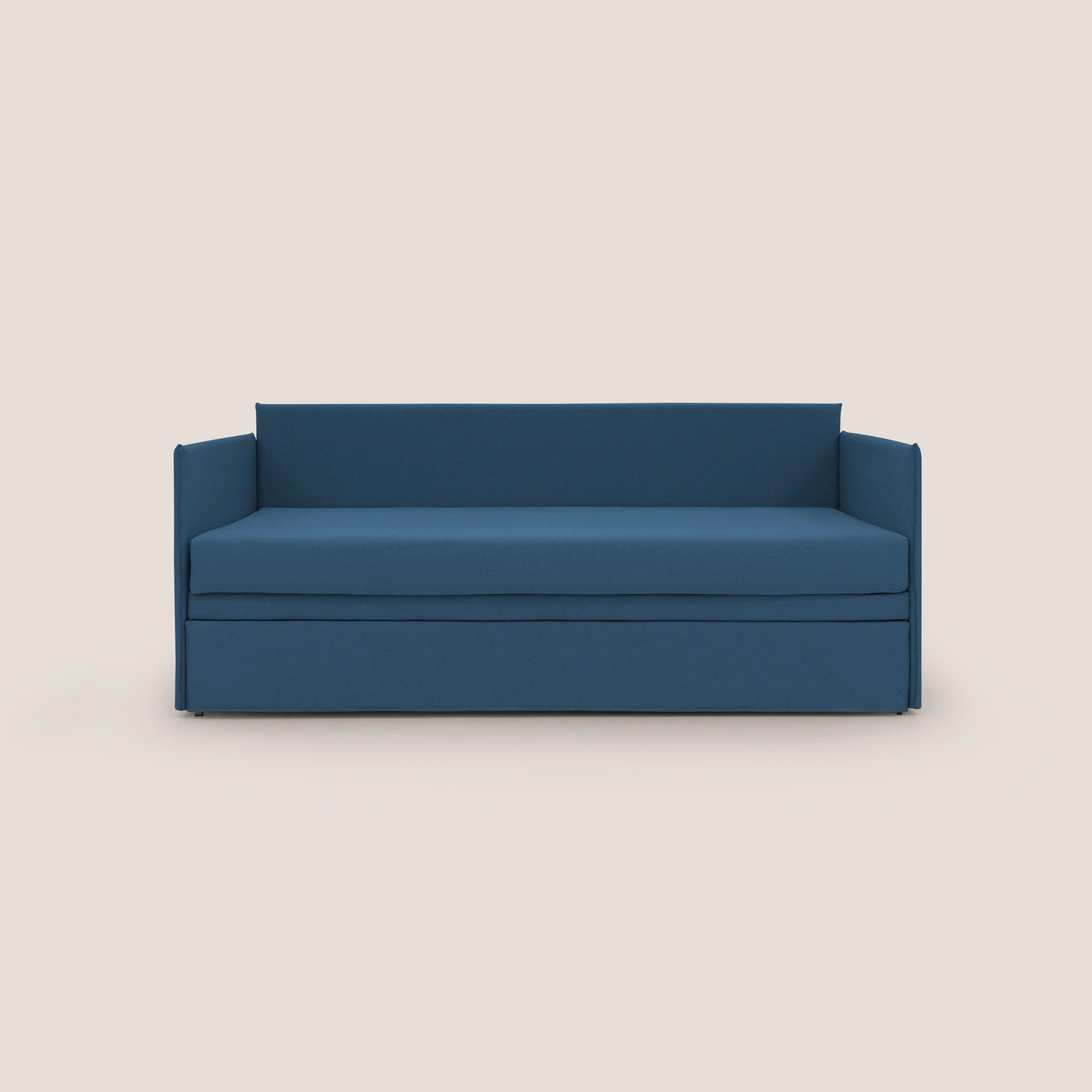Brenta Canapé duplex avec lits jumeaux et tissu effet coton imperméable T13 bleu