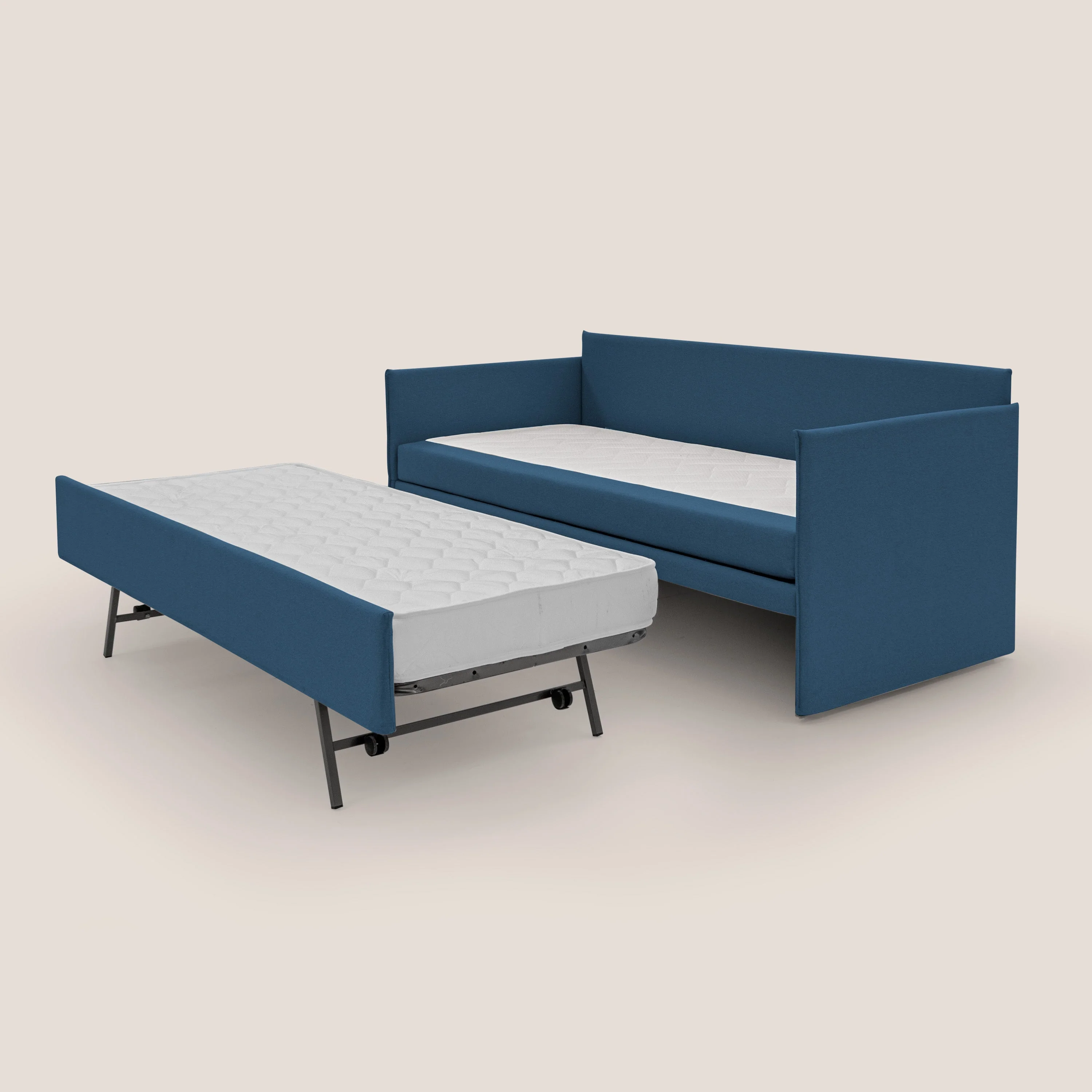 Brenta Canapé duplex avec lits jumeaux et tissu effet coton imperméable T13 bleu - Image 5