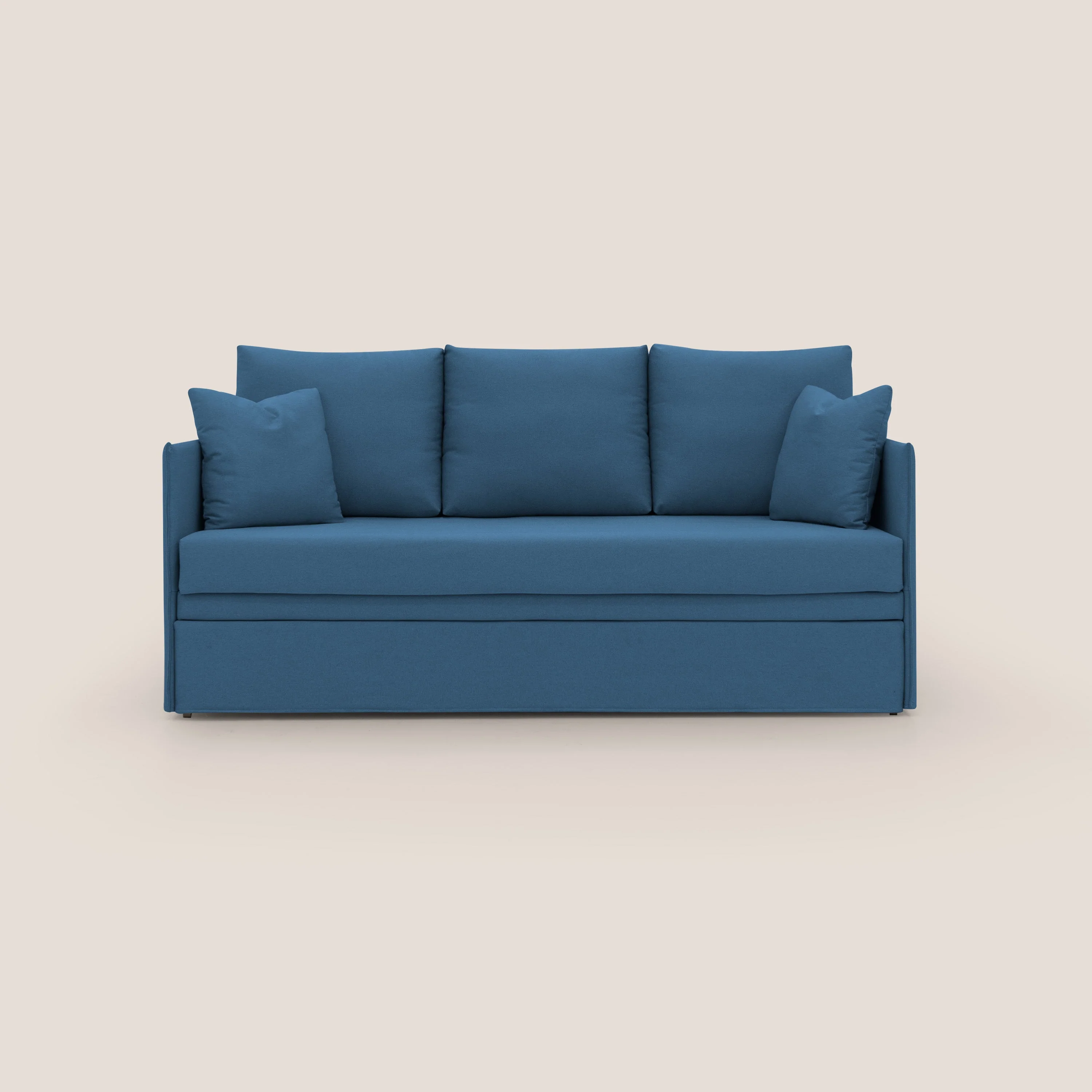 Brera Canapé duplex avec lits jumeaux et tissu effet coton imperméable T13 bleu
