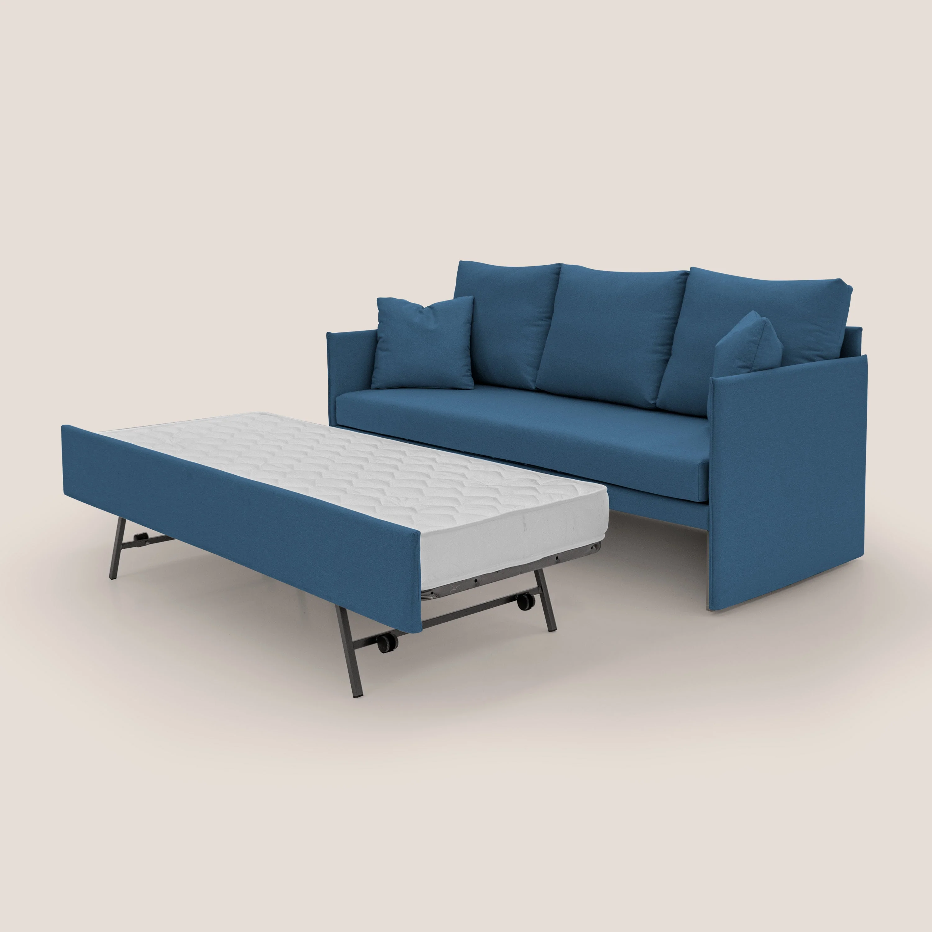 Brera Canapé duplex avec lits jumeaux et tissu effet coton imperméable T13 bleu - Image 6
