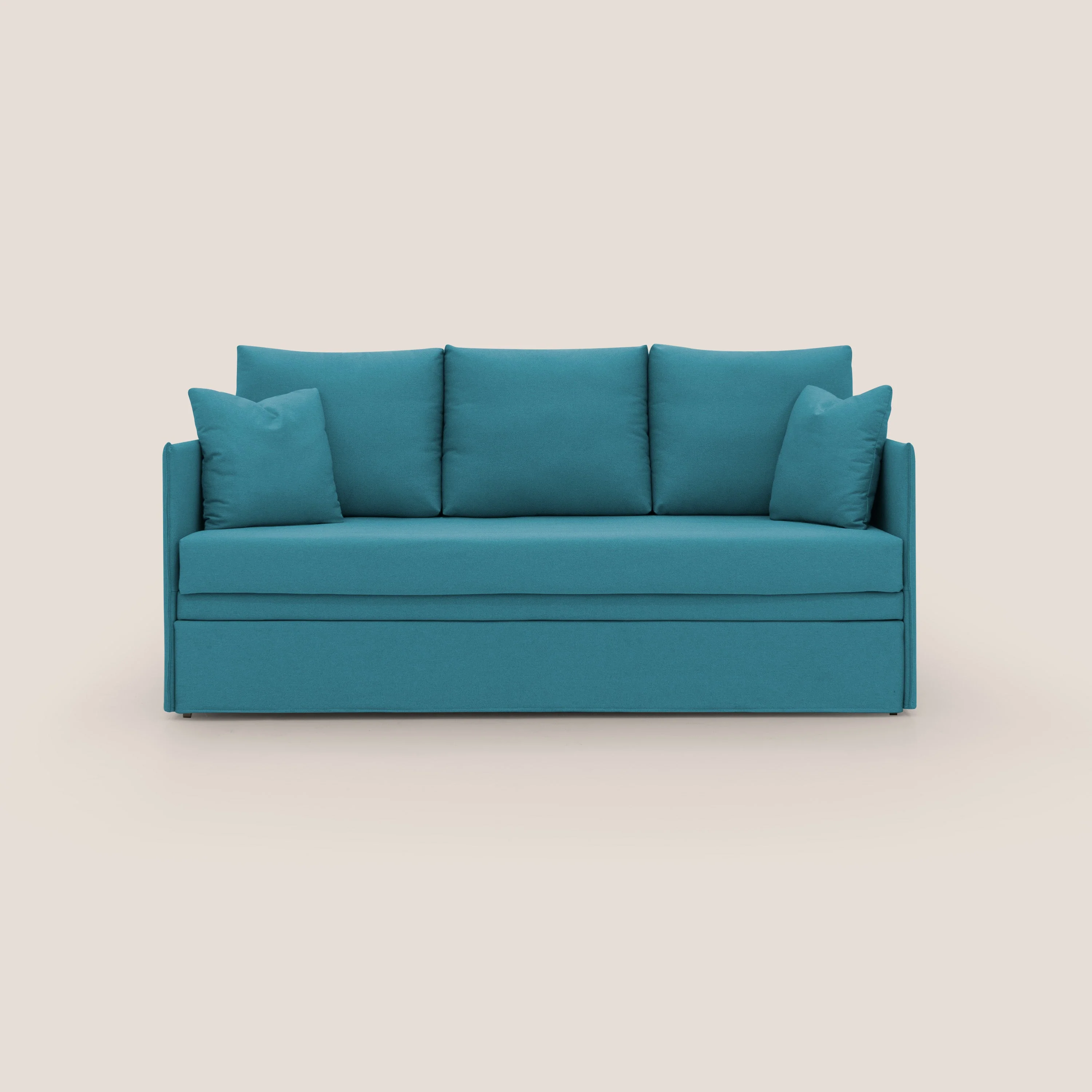 Brera Canapé duplex avec lits jumeaux et tissu effet coton imperméable T13 bleu clair