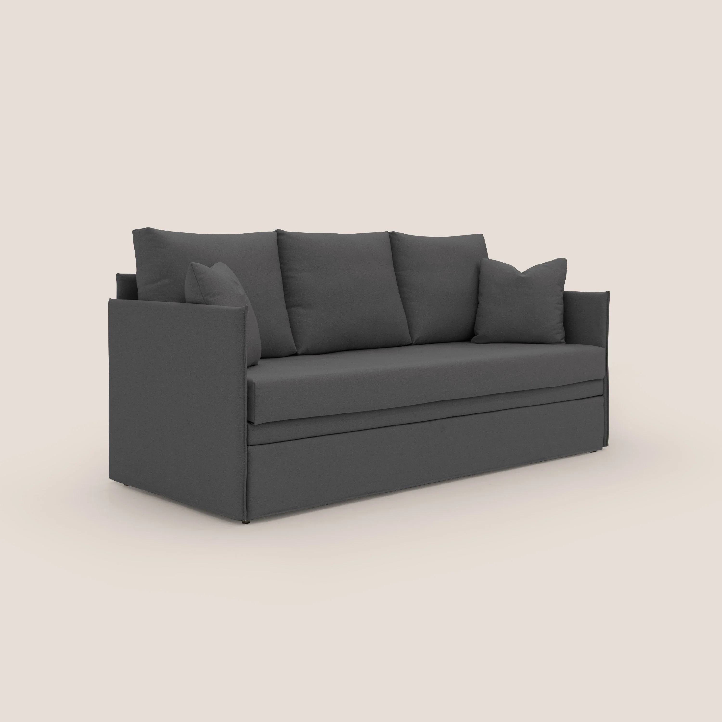 Brera Canapé duplex avec lits jumeaux et tissu effet coton imperméable T13 gris - Image 3