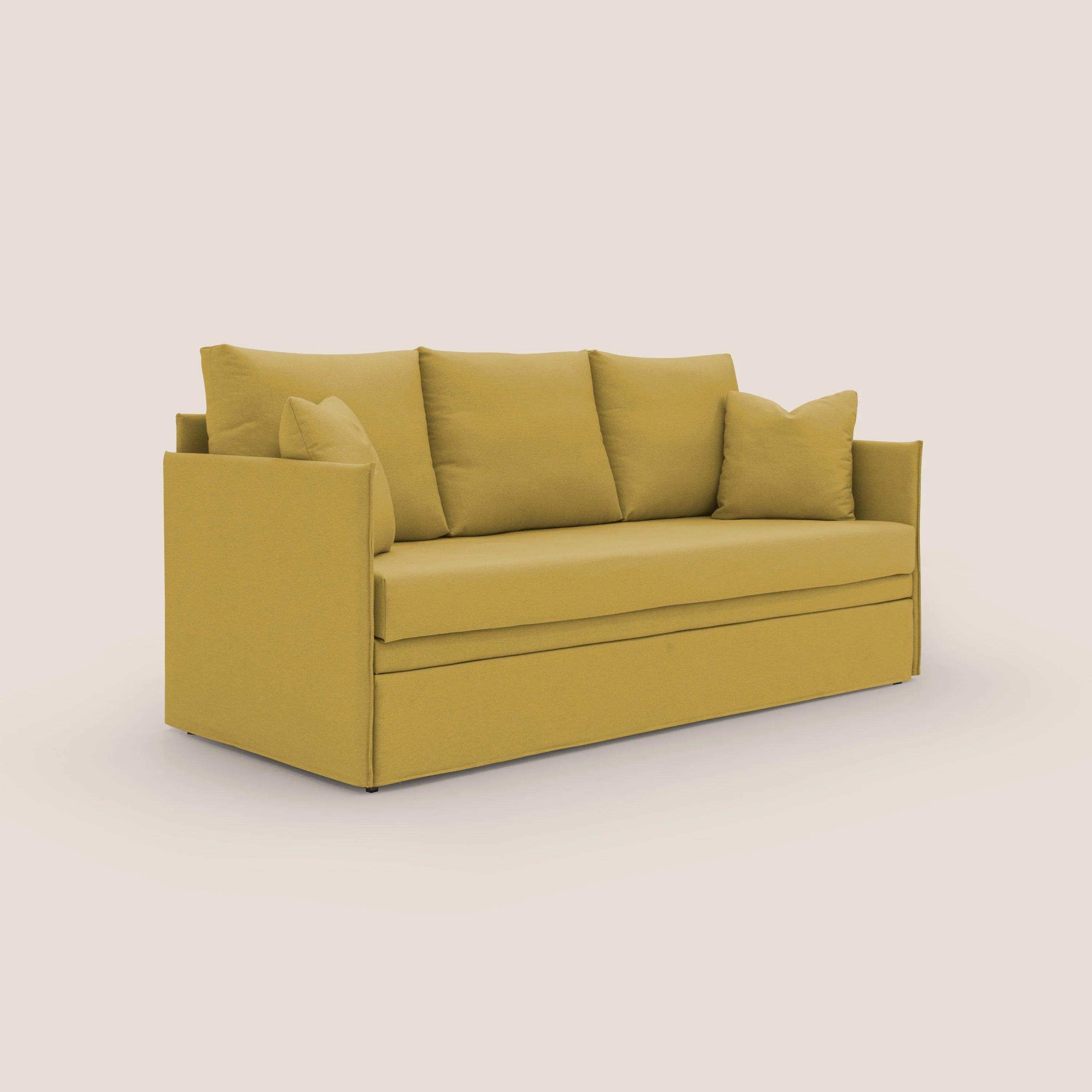Brera Canapé duplex avec lits jumeaux et tissu effet coton imperméable T13 jaune - Image 3