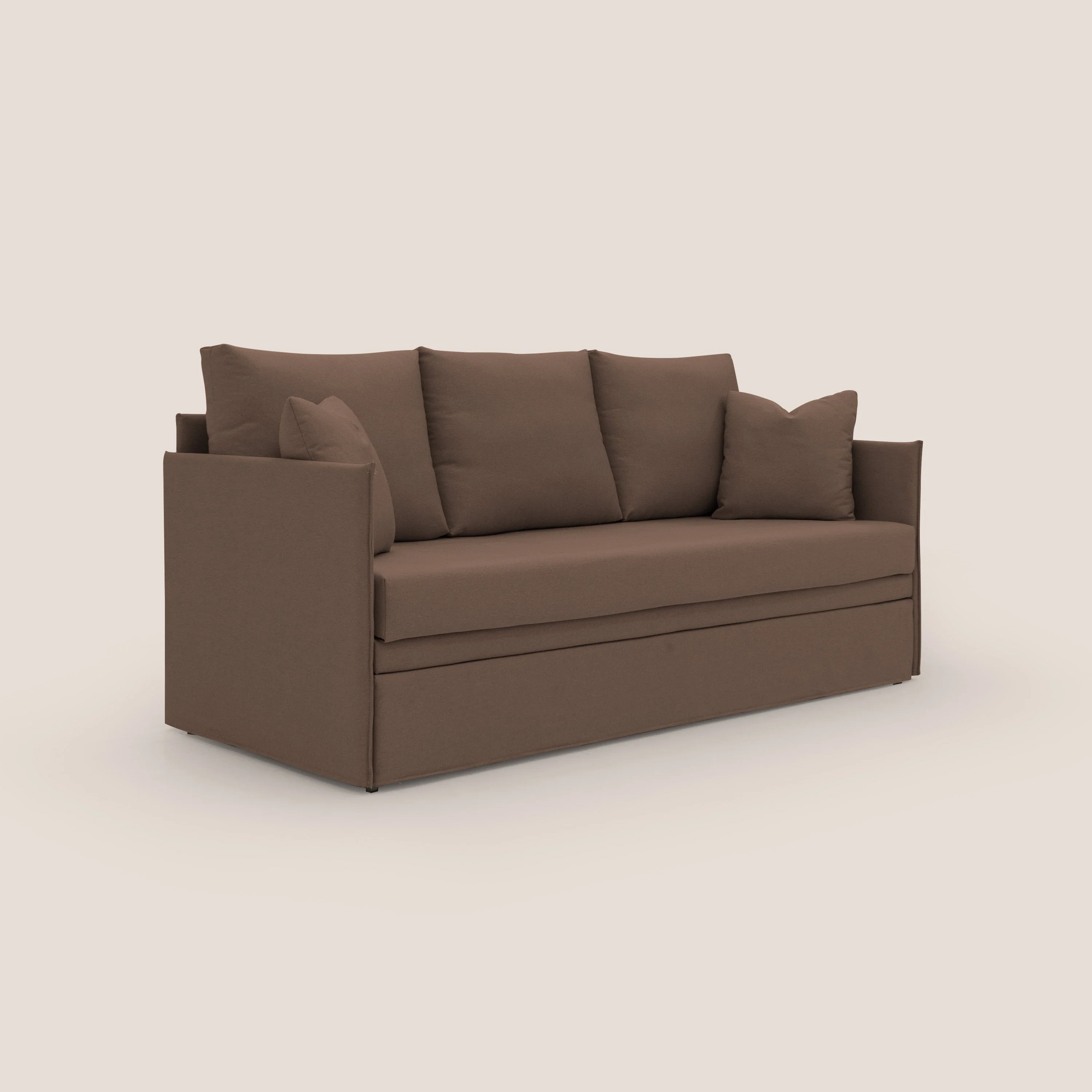 Brera Canapé duplex avec lits jumeaux et tissu effet coton imperméable T13 marron - Image 3