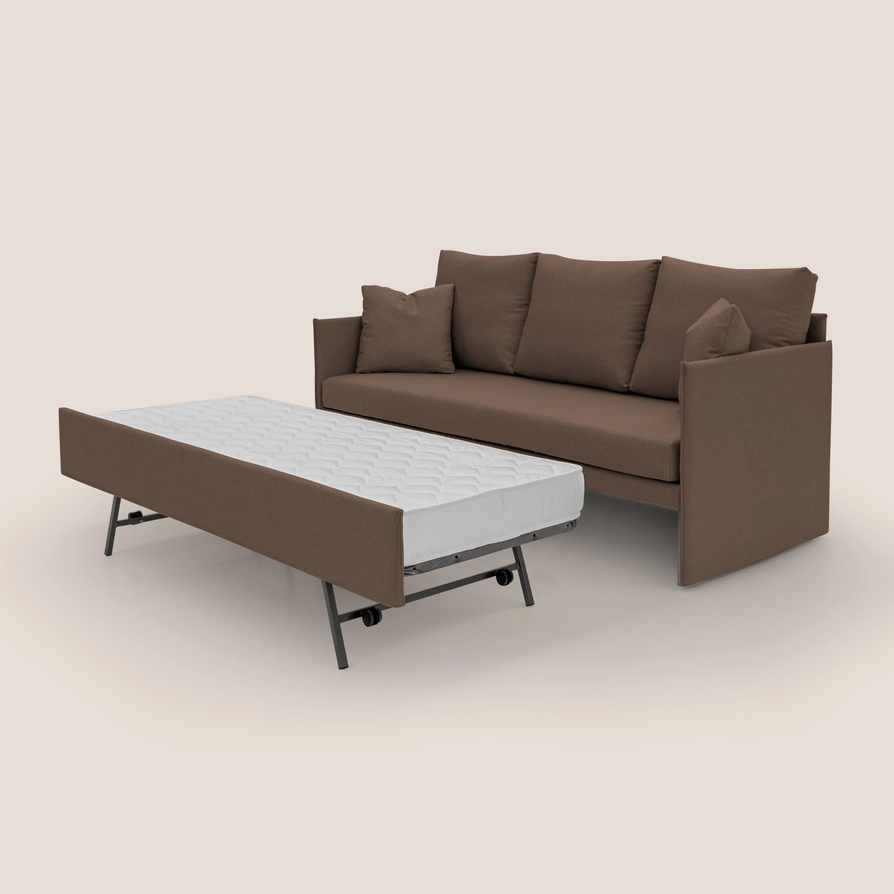 Brera Canapé duplex avec lits jumeaux et tissu effet coton imperméable T13 marron - Image 6