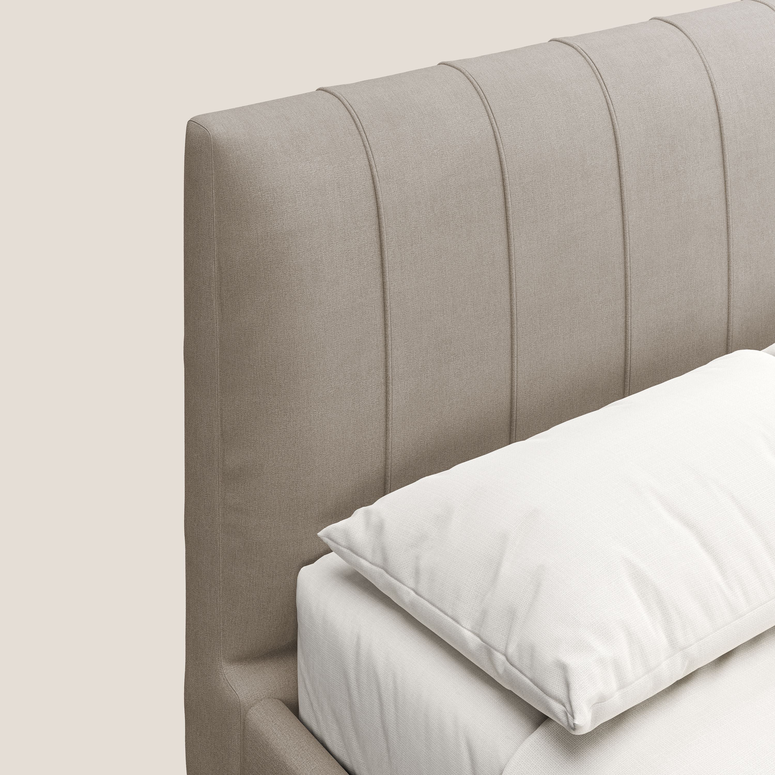 Calliope lit rembourré aux pieds hauts complètement déhoussable en tissu détachable T17 beige - Image 5